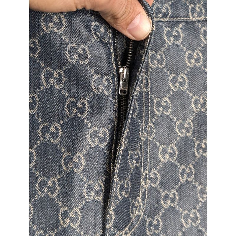 Gucci o1rshd1 Coated GG Denim Cargo Pant in Blue Size US 34 / EU 50 - 9 Thumbnail