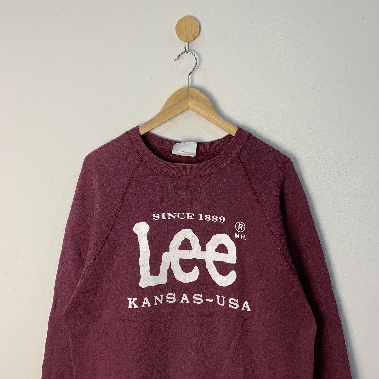 Vintage Maroon lee sweatshirt Pullover Medium Size