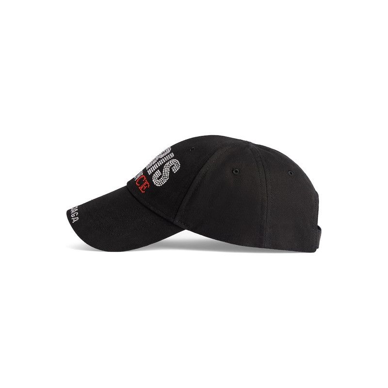 Balenciaga o1srvl11e0426 Size: OS / Paris Strass Hat / Cap in Black Size ONE SIZE - 5 Thumbnail