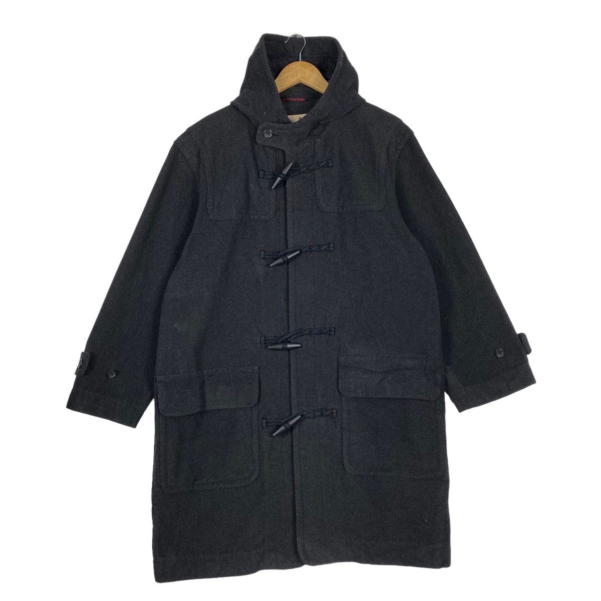 image of Italian Designers x Winter Session Vintage 90's Anglo Fog Duffle Coat Made In Italy in Black (Size 