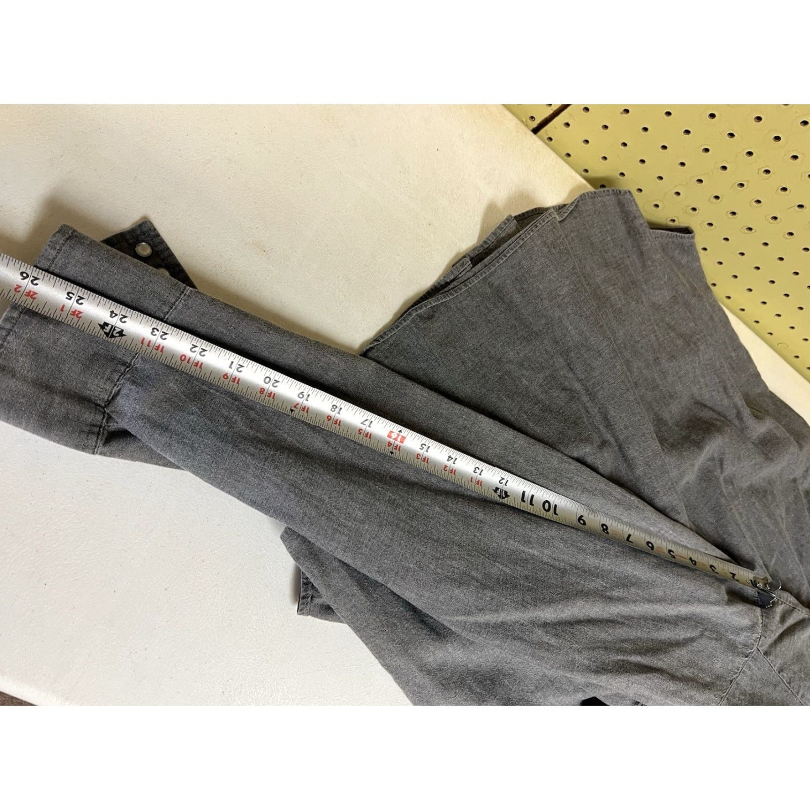 Lee VINTAGE Lee Gray Snaps Shirt Western Long Sleeve 2XL Hong Kong Size US XXL / EU 58 / 5 - 5 Thumbnail