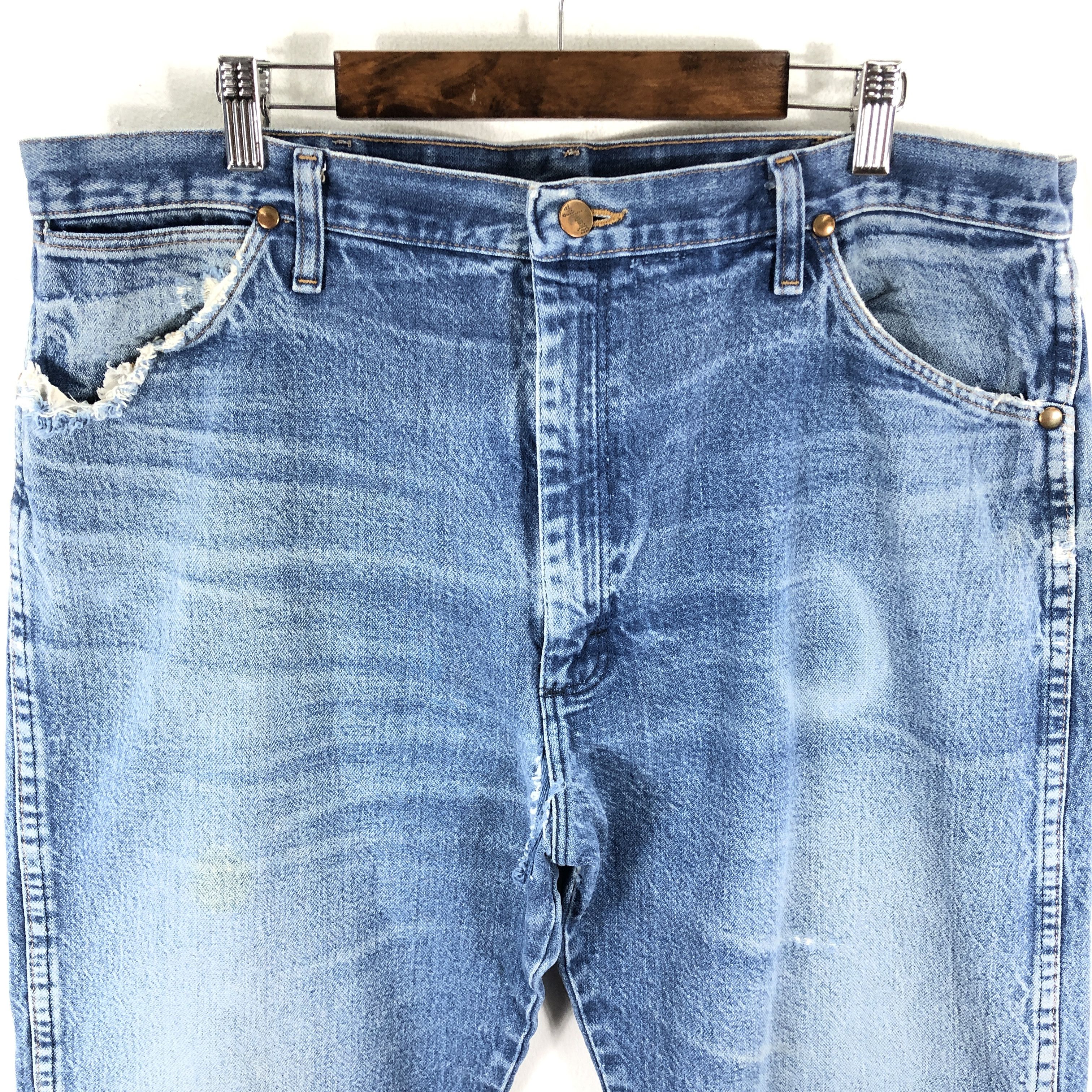 Vintage × Wrangler 38 x 31.5 Vintage Wrangler Jeans L1432 Size US 38 / EU 54 - 2 Thumbnail