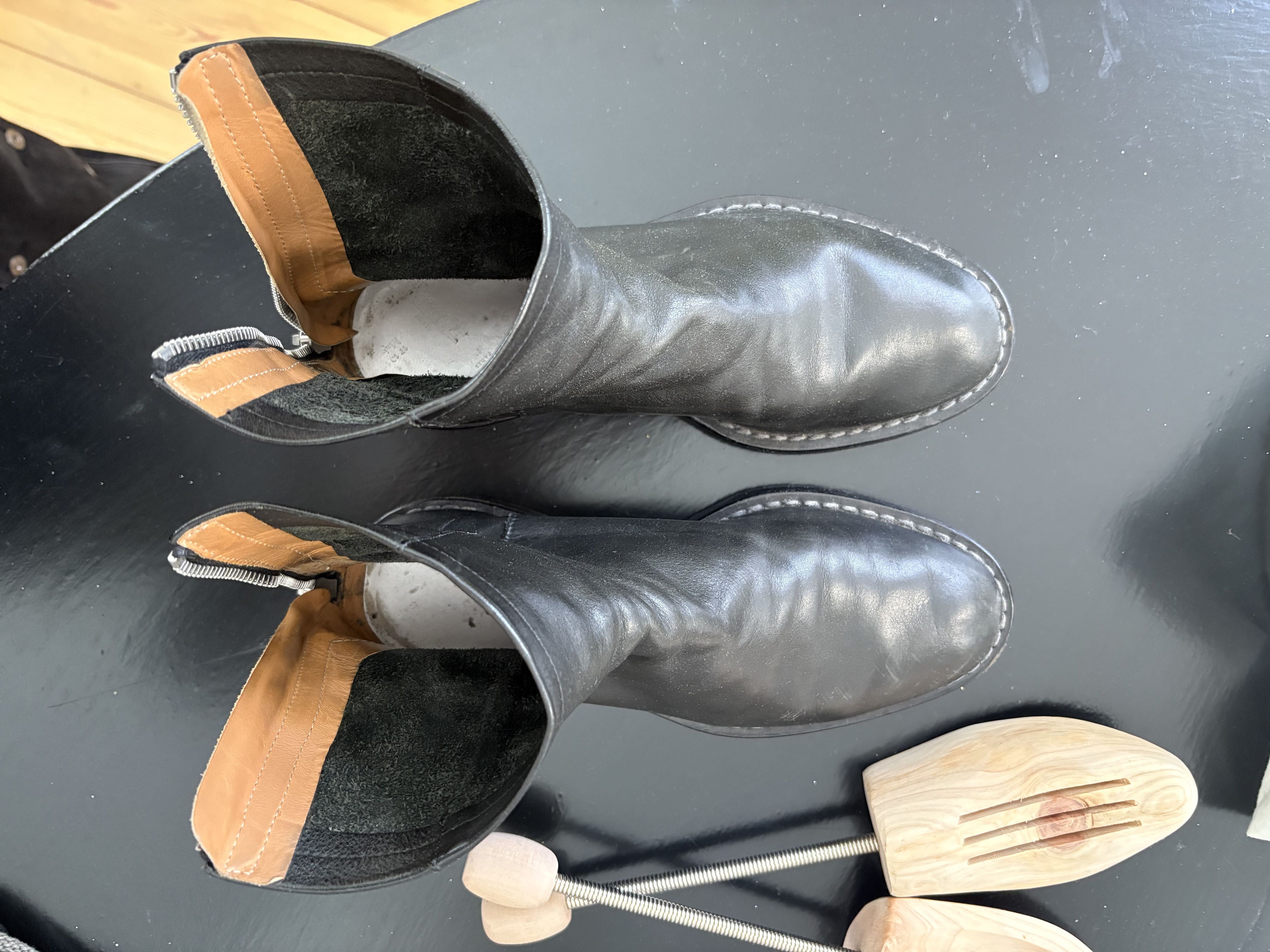 Maison Margiela Maison Martin Margiela Black Leather Calfskin Boots Size US 6.5 / EU 39-40 - 6 Thumbnail