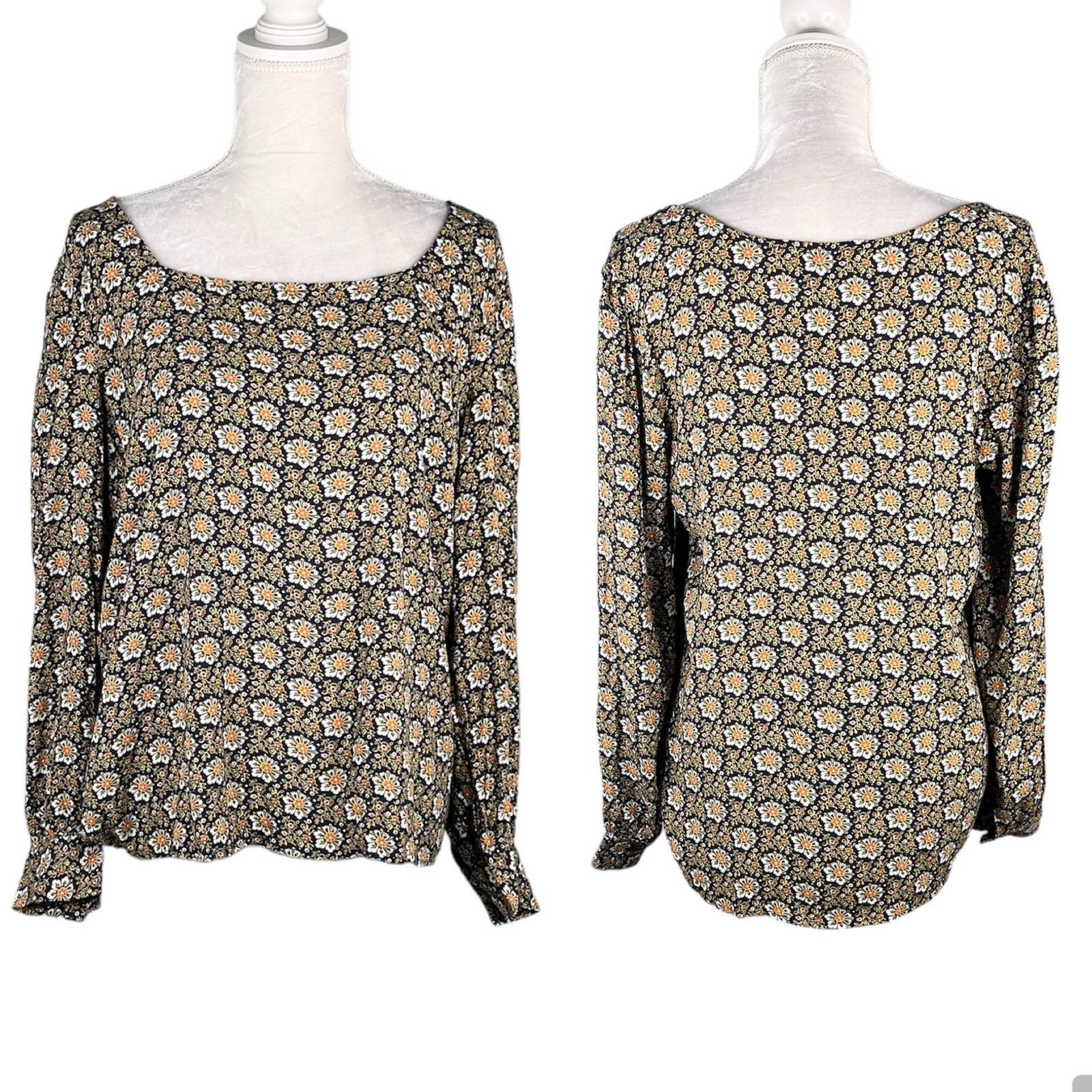 Loft Loft Top Blouse Floral Long Sleeves Medium New Size M / US 6-8 / IT 42-44 - 1 Thumbnail