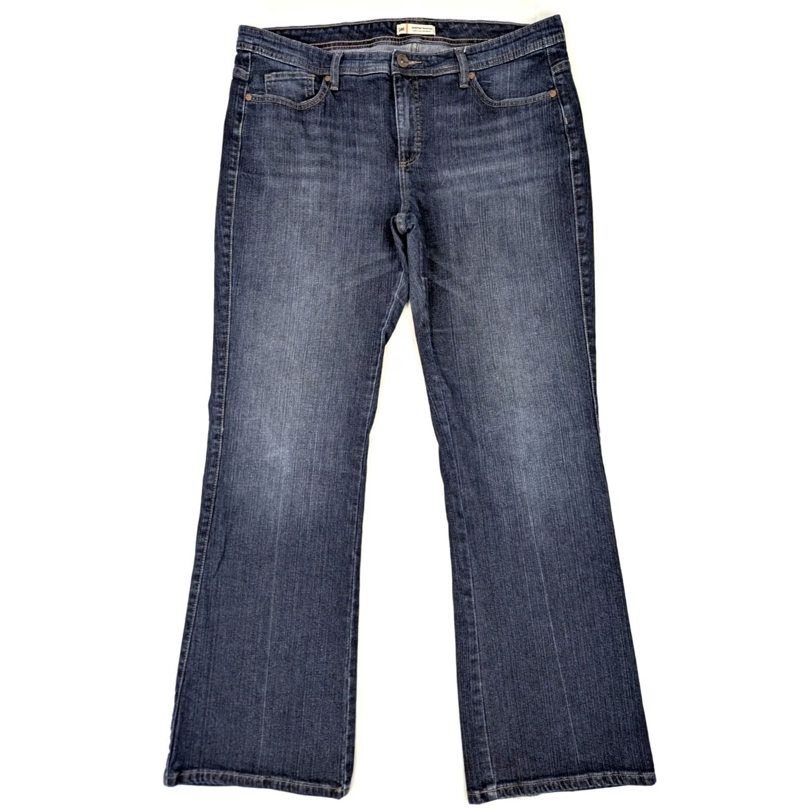 Lee LEE Riders Jeans Bootcut Blue 18L Women Plus 18 Long Denim 5-Pocket Embroidered Back Pocket Size 40" / US 18 - 2 Thumbnail