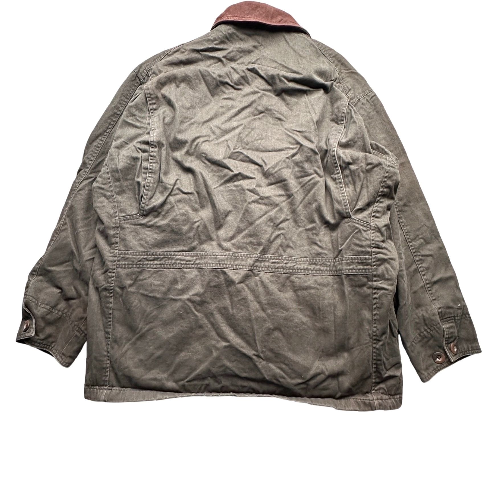 Vintage VINTAGE St Johns Bay Coat Mens Large Green Button Chore Field Lined Overcoat Size US L / EU 52-54 / 3 - 2 Thumbnail