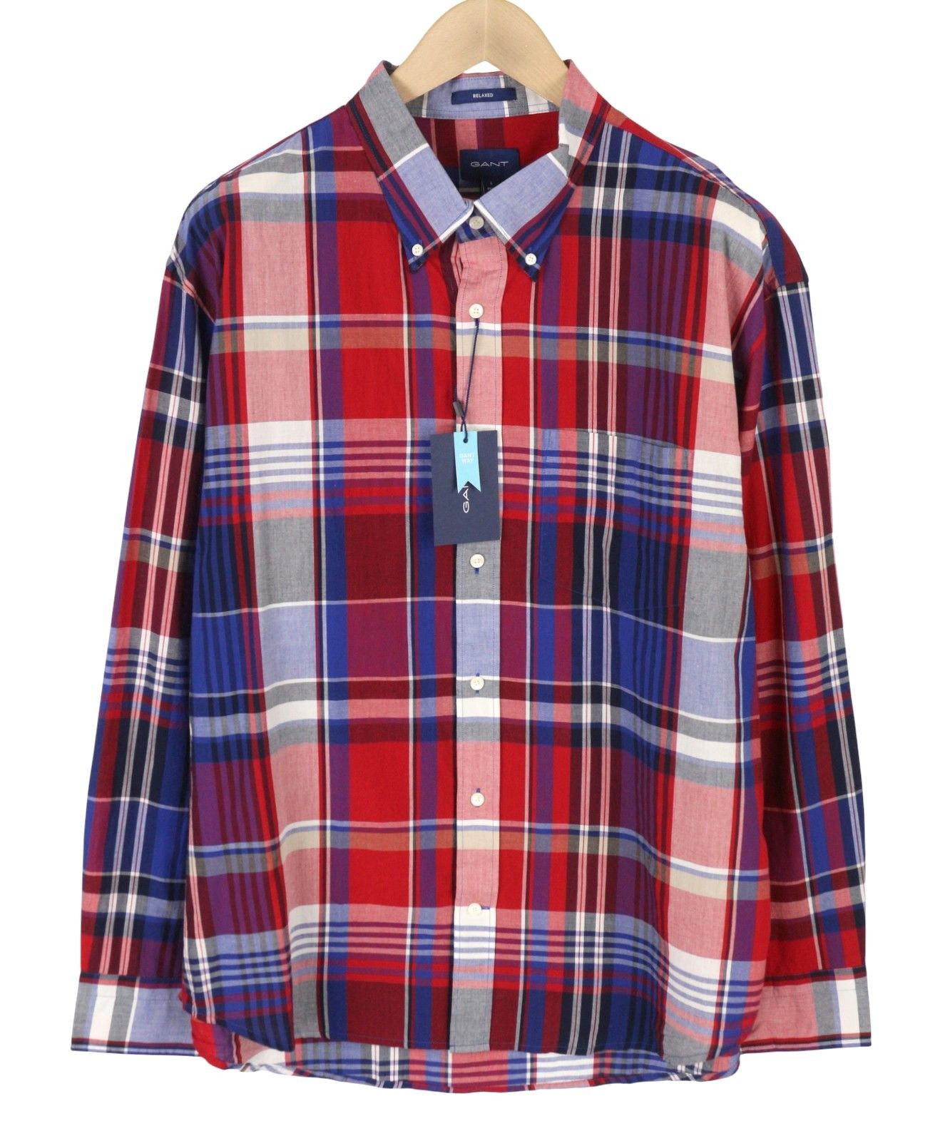 Gant WASHED POPLIN CHECK L Relaxed Plaid Button-Down 87497 Size US L / EU 52-54 / 3 - 1 Thumbnail