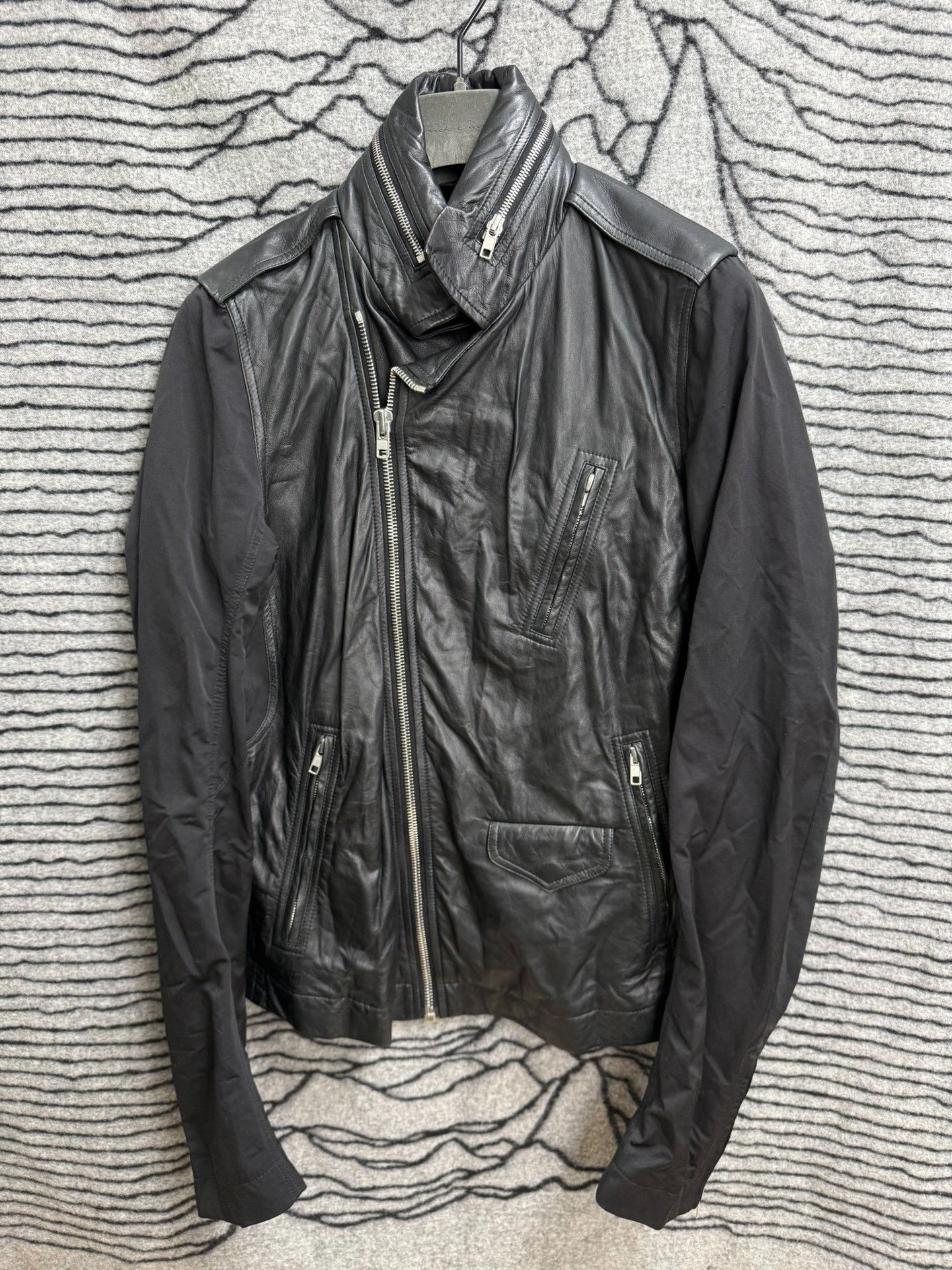 Rick Owens Rick Owens Sheepskin Paneled Biker Jacket Size US M / EU 48-50 / 2 - 1 Thumbnail