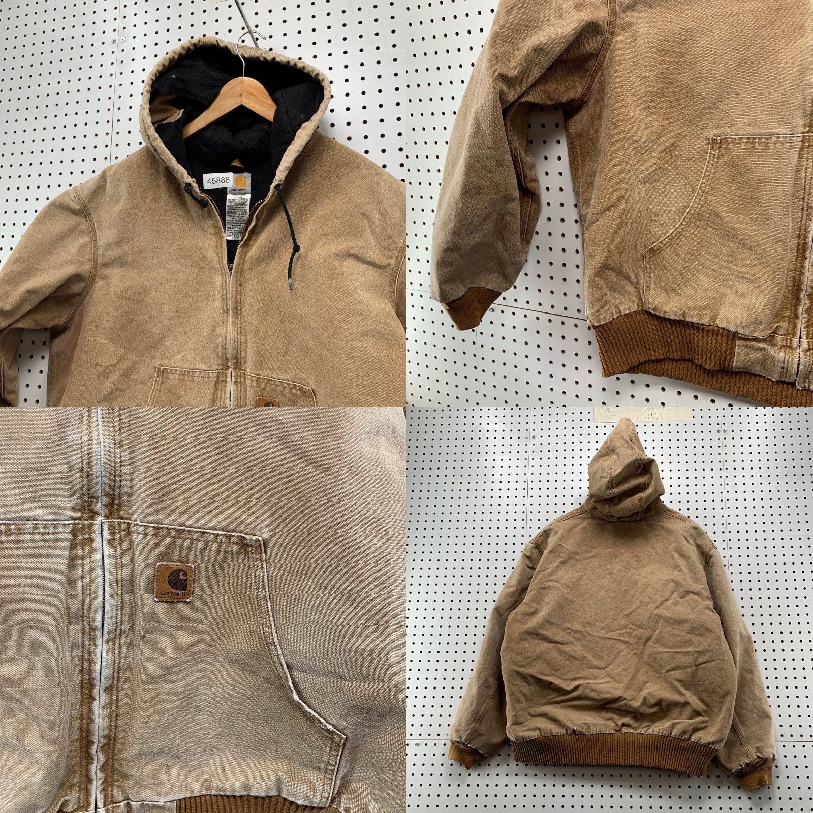 Carhartt VINTAGE Carhartt Jacket Mens XL Brown J130 Distressed Canvas Up Workwear Hooded Size US XL / EU 56 / 4 - 10 Thumbnail