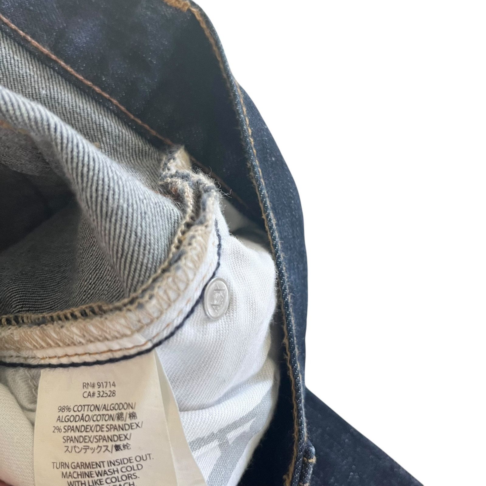 Armani Exchange Armani Exchange Mid Rise Dark Wash Blue Denim Skinny Jeans Size 29" - 11 Thumbnail