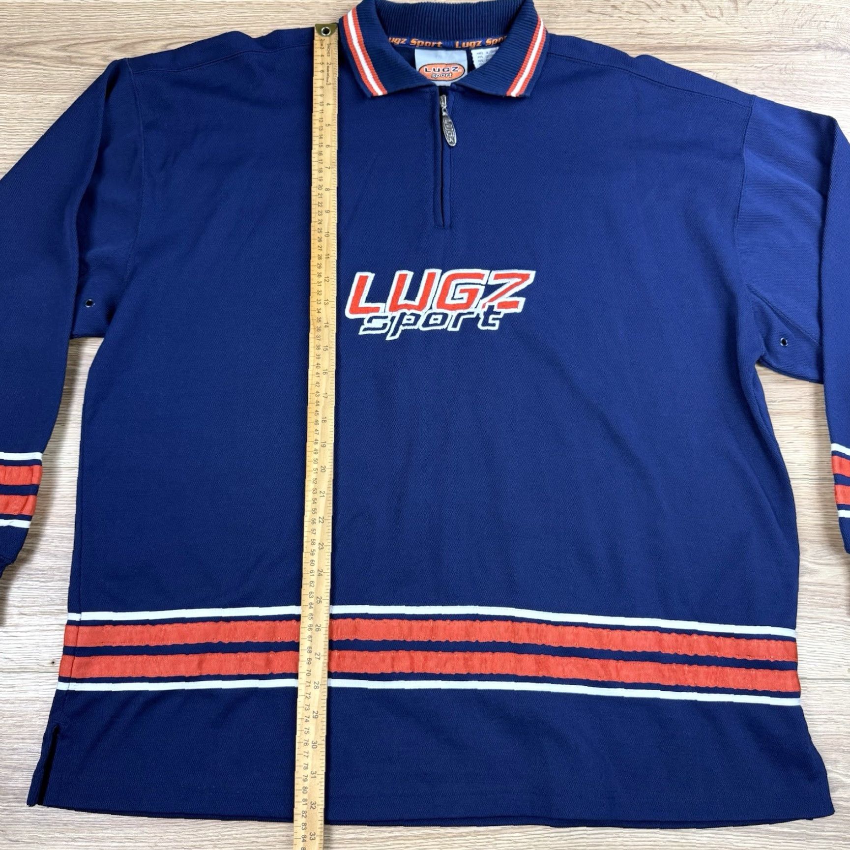 Lugz VTG Lugz Sport Pullover Mens 2XL Blue 1/4 Zip Sweatshirt Streetwear Modern Sportswear Jersey Mens Size US XXL / EU 58 / 5 - 4 Thumbnail