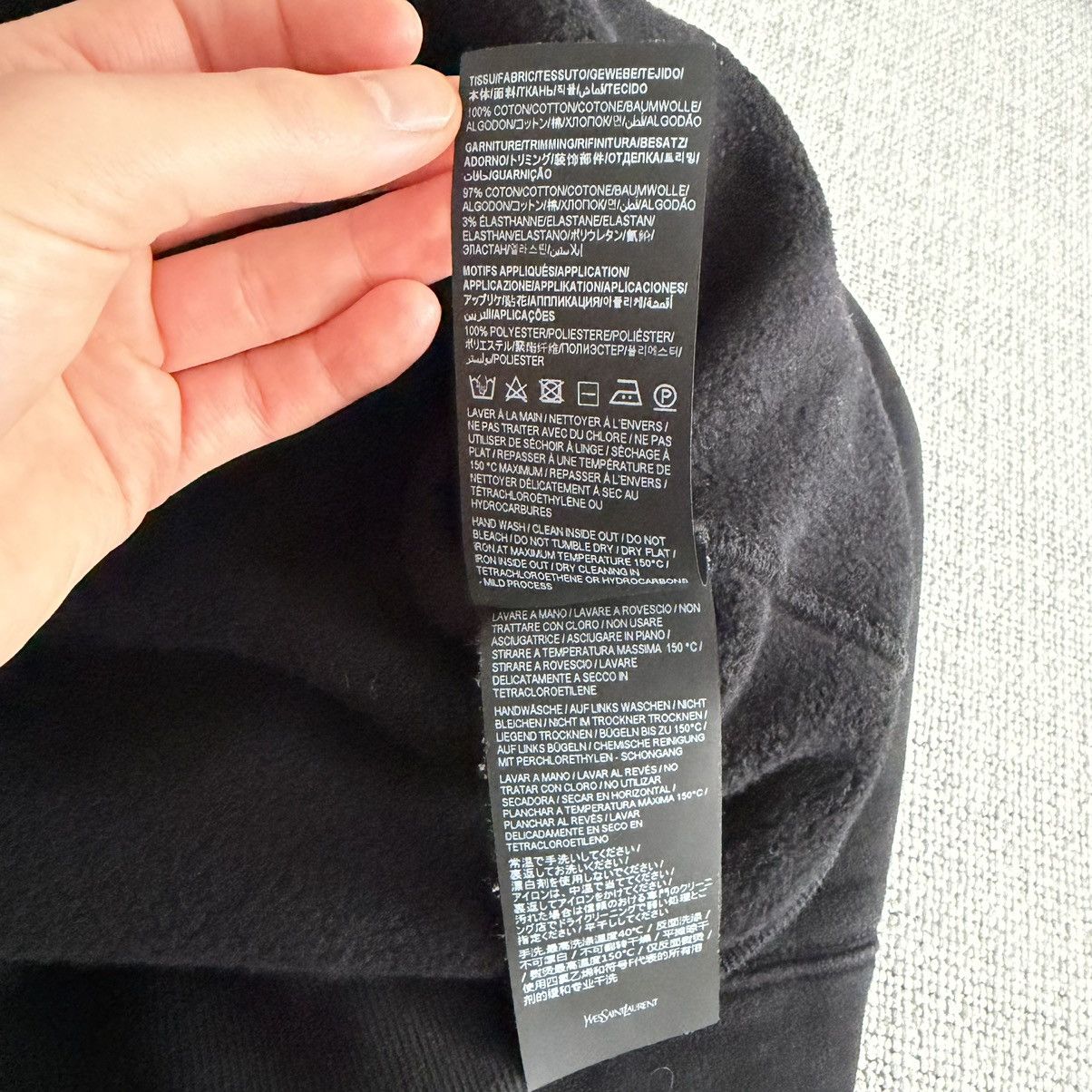 Yves Saint Laurent Black Oversized Crewneck Sweatshirt Size US S / EU 44-46 / 1 - 5 Thumbnail