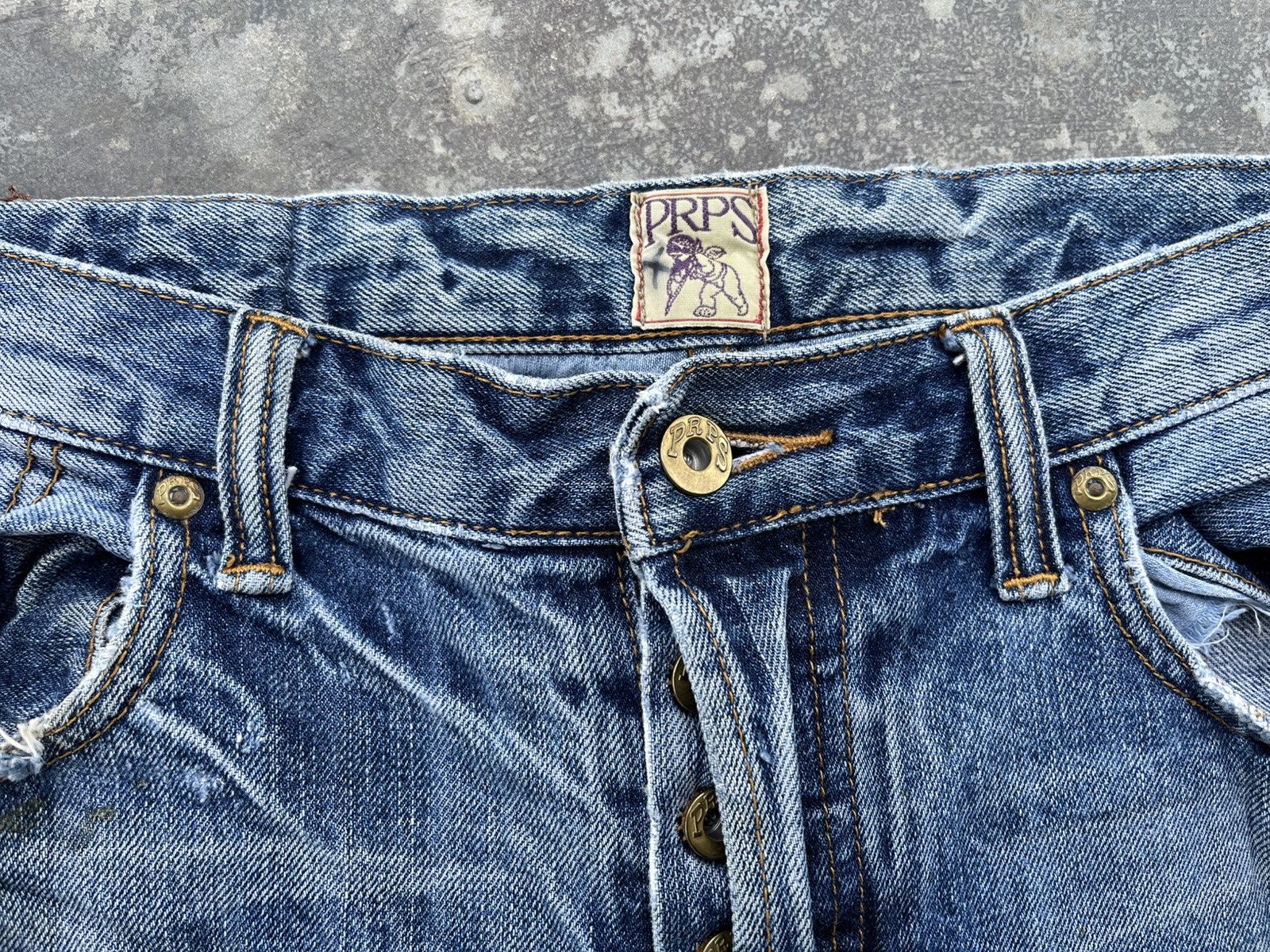 Prps × Vintage Prps Trashed Denim Size US 34 / EU 50 - 6 Thumbnail