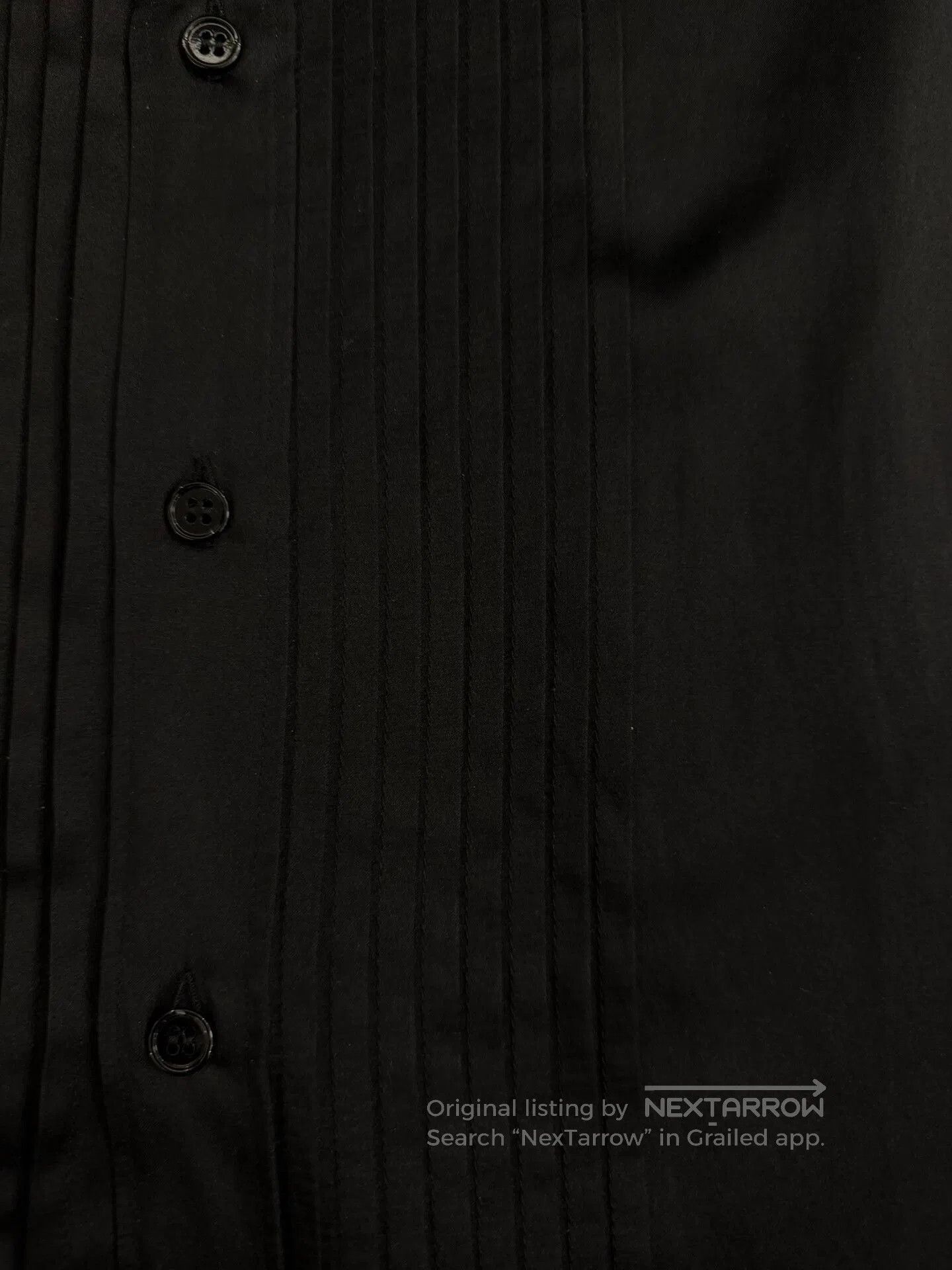 Saint Laurent Paris Saint Laurent Black Silk Pleated Shirt. Size US XS / EU 42 / 0 - 4 Thumbnail