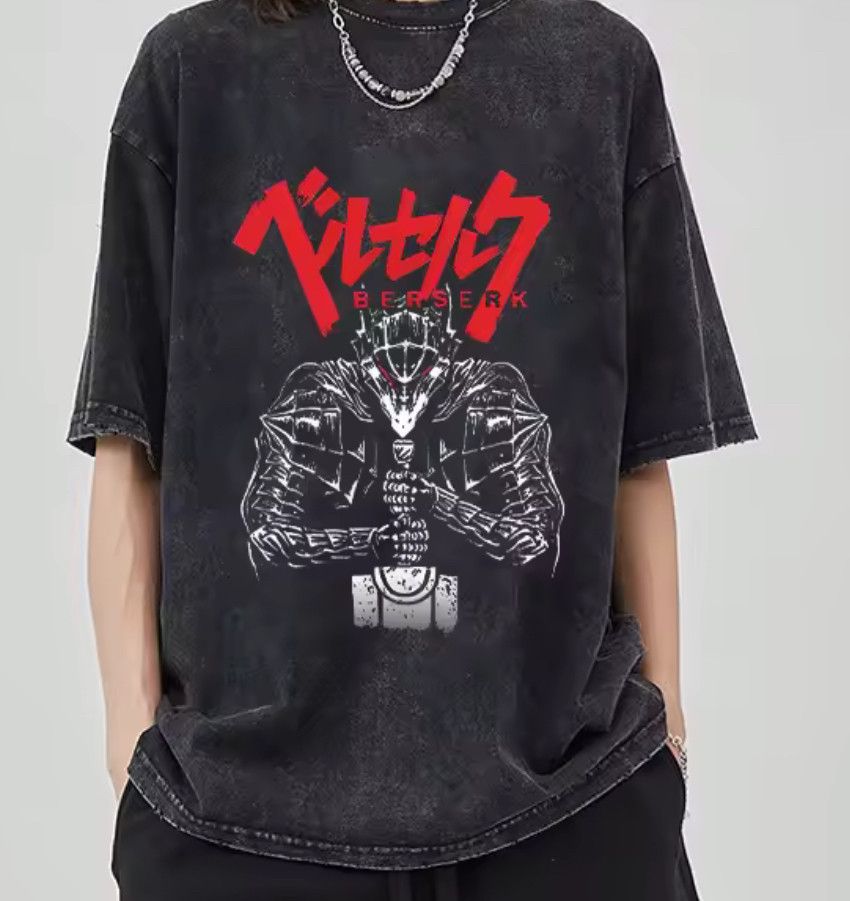 Japanese Brand Y2K Vintage Berserk Anime Washed Short Sleeve T-Shirt Size US S / EU 44-46 / 1 - 2 Thumbnail