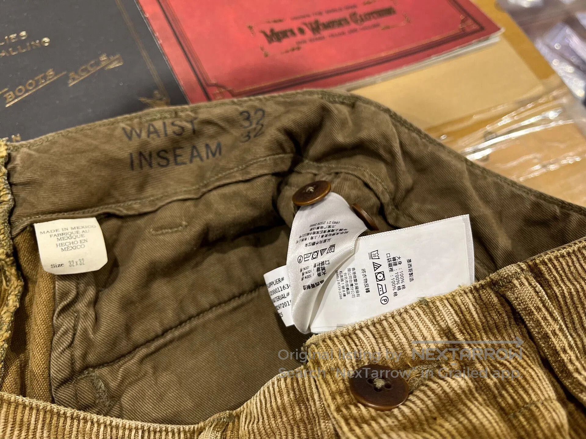 RRL Ralph Lauren Vintage Corduroy Patchwork Casual Pants. Size US 32 / EU 48 - 3 Thumbnail