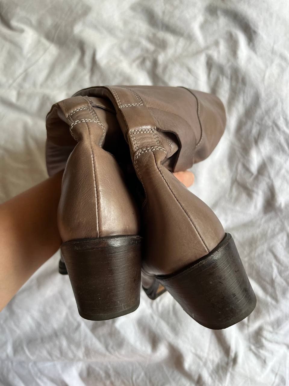 AGL × Vintage AGL vintage beige leather women's boots with straps Size US 7 / IT 37 - 9 Thumbnail