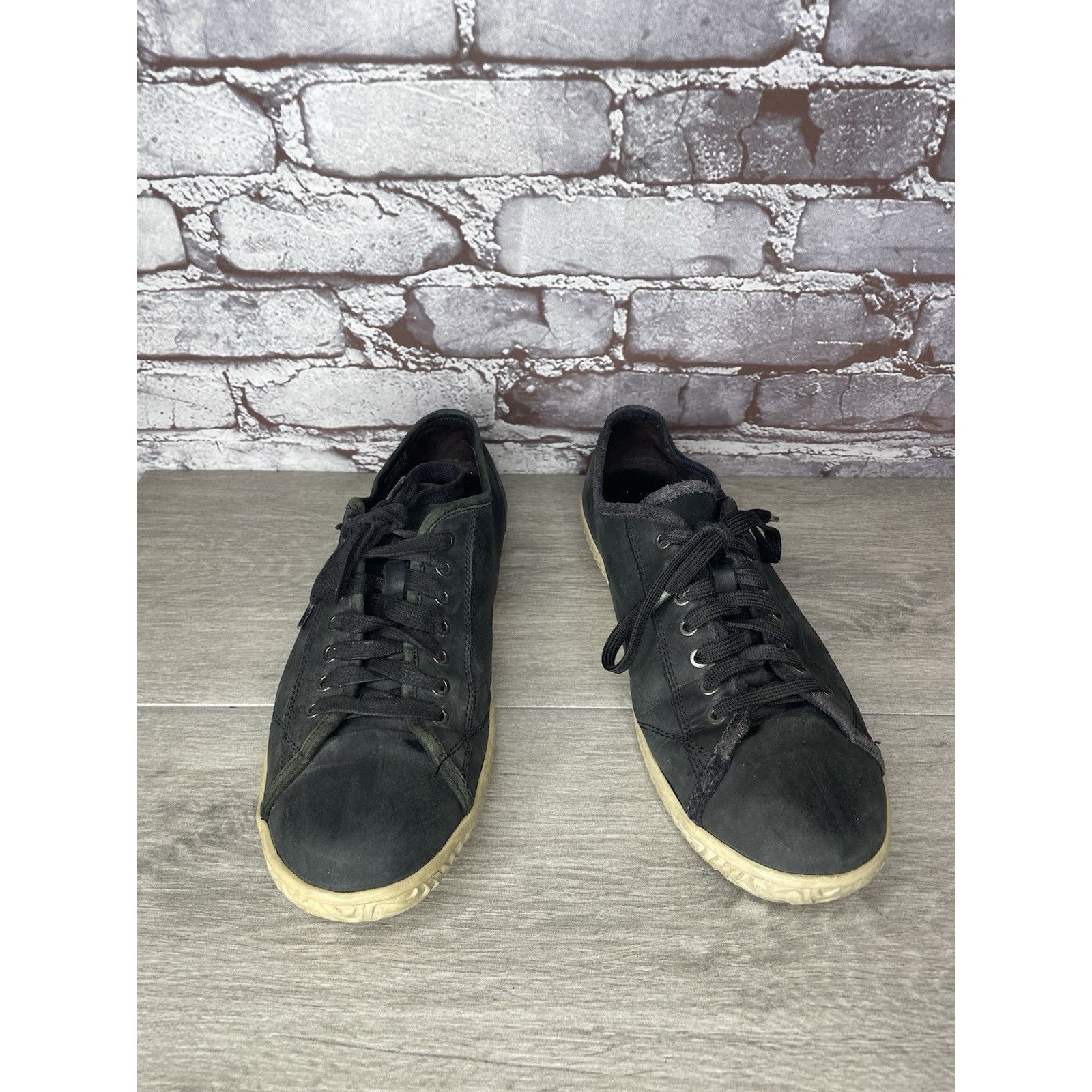 John Varvatos John Varvatos Hattan Black Leather Low Top Lace Sneakers Sho Size US 9 / EU 42 - 10 Thumbnail