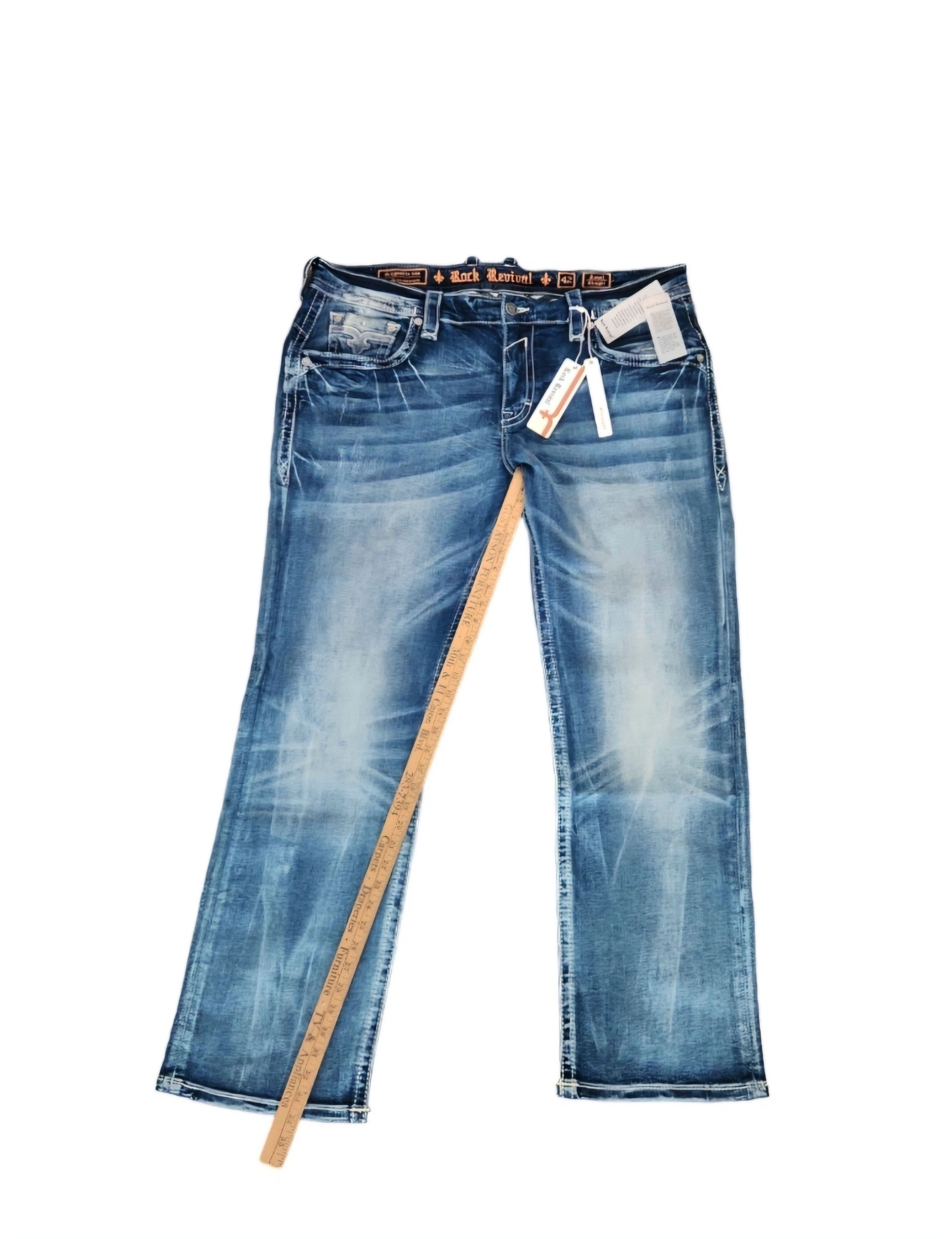 Rock Revival Rock Revival Amal Straight jeans Stretch Dark Wash $220 42 Size US 42 / EU 58 - 16 Thumbnail
