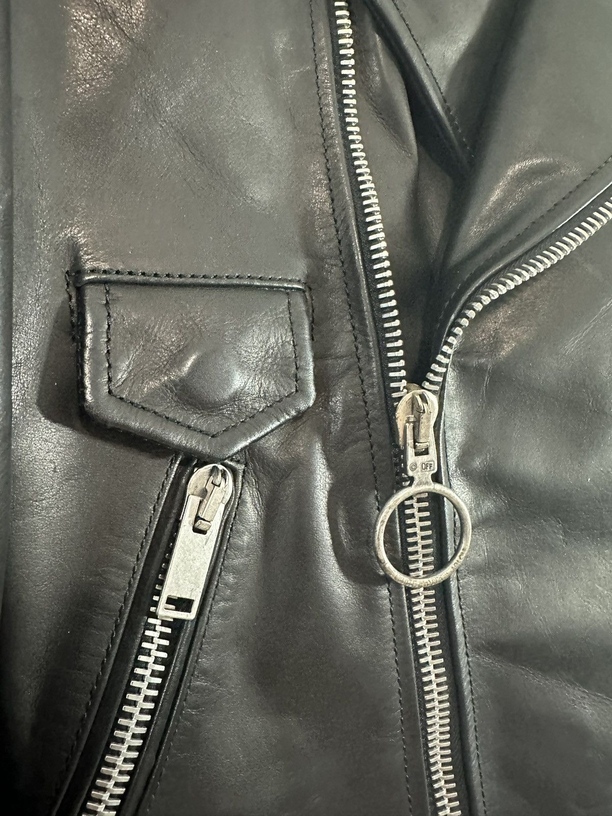 Off-White OFF WHITE LEATHER JACKET Size US S / EU 44-46 / 1 - 4 Thumbnail