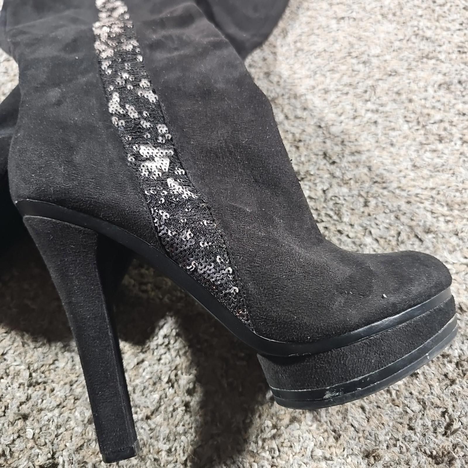 Jennifer Lopez Jennifer Lopez J Malinas Black Sequins Boots 8M Size US 8 / IT 38 - 2 Thumbnail