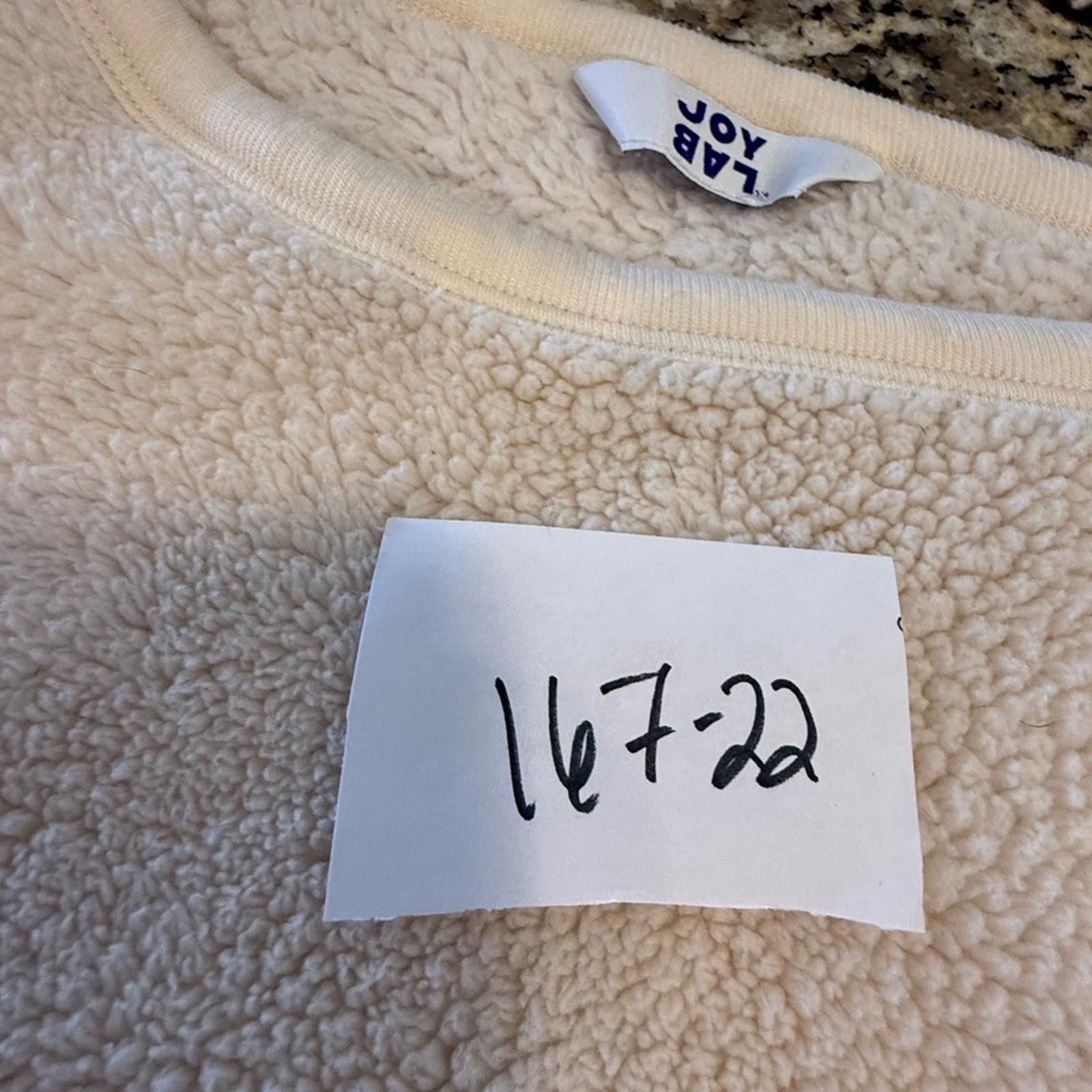 Other JoyLab cream Sherpa jacket quilted kangaroo pocket SZ XXL Size XXL / US 16-18 / IT 52-54 - 10 Thumbnail