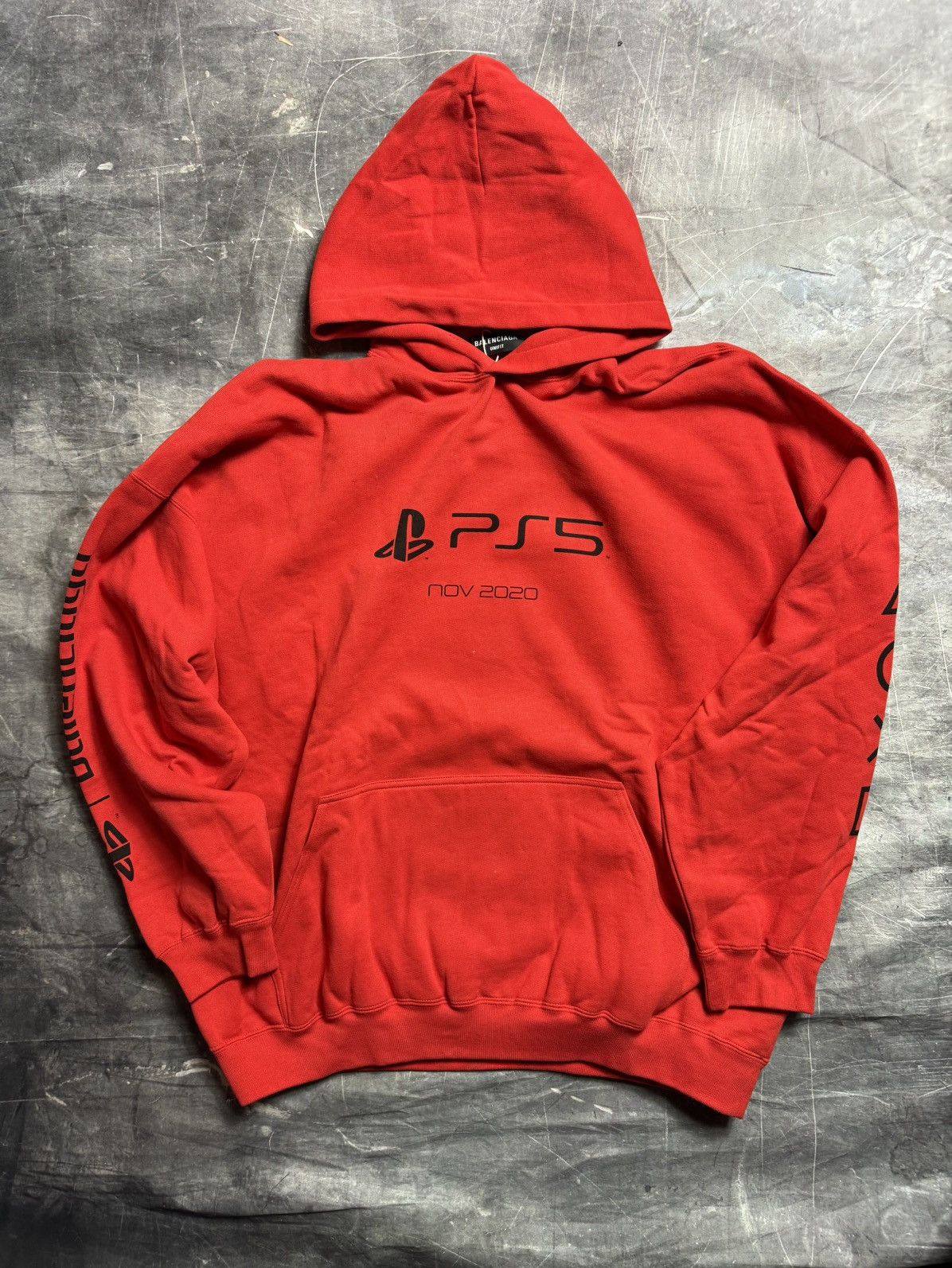 image of Balenciaga Playstation Hoodie Red, Men's (Size XL)