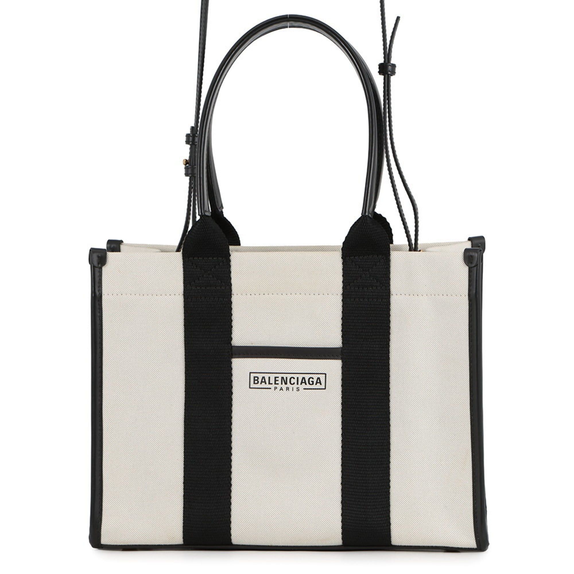 Balenciaga Handbag Hardware S Canvas Leather 6714022 Balenciaga Tote Bag 2-Way Shoulder in Black, Women's