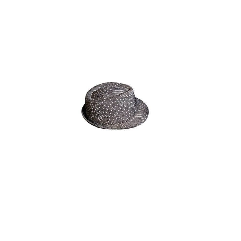 Other DPC 1921 Mens Grey Pinstripe Fedora Hat/ Vintage Style Size ONE SIZE - 3 Thumbnail