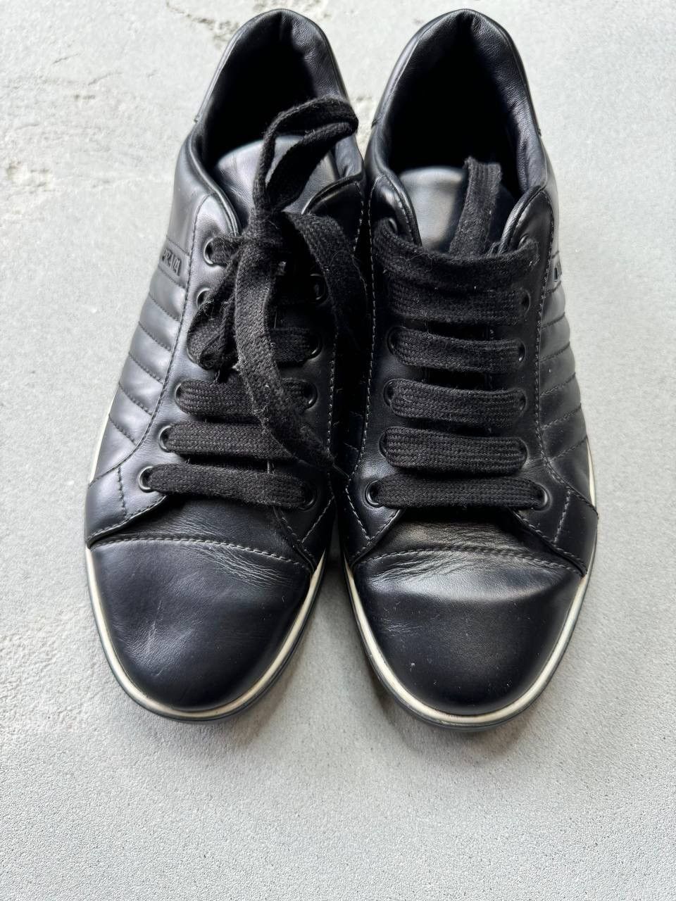 Prada PRADA DIAGRAMME TRAINERS SHOES 1E886L LEATHER Size US 5.5 / EU 38 - 5 Thumbnail