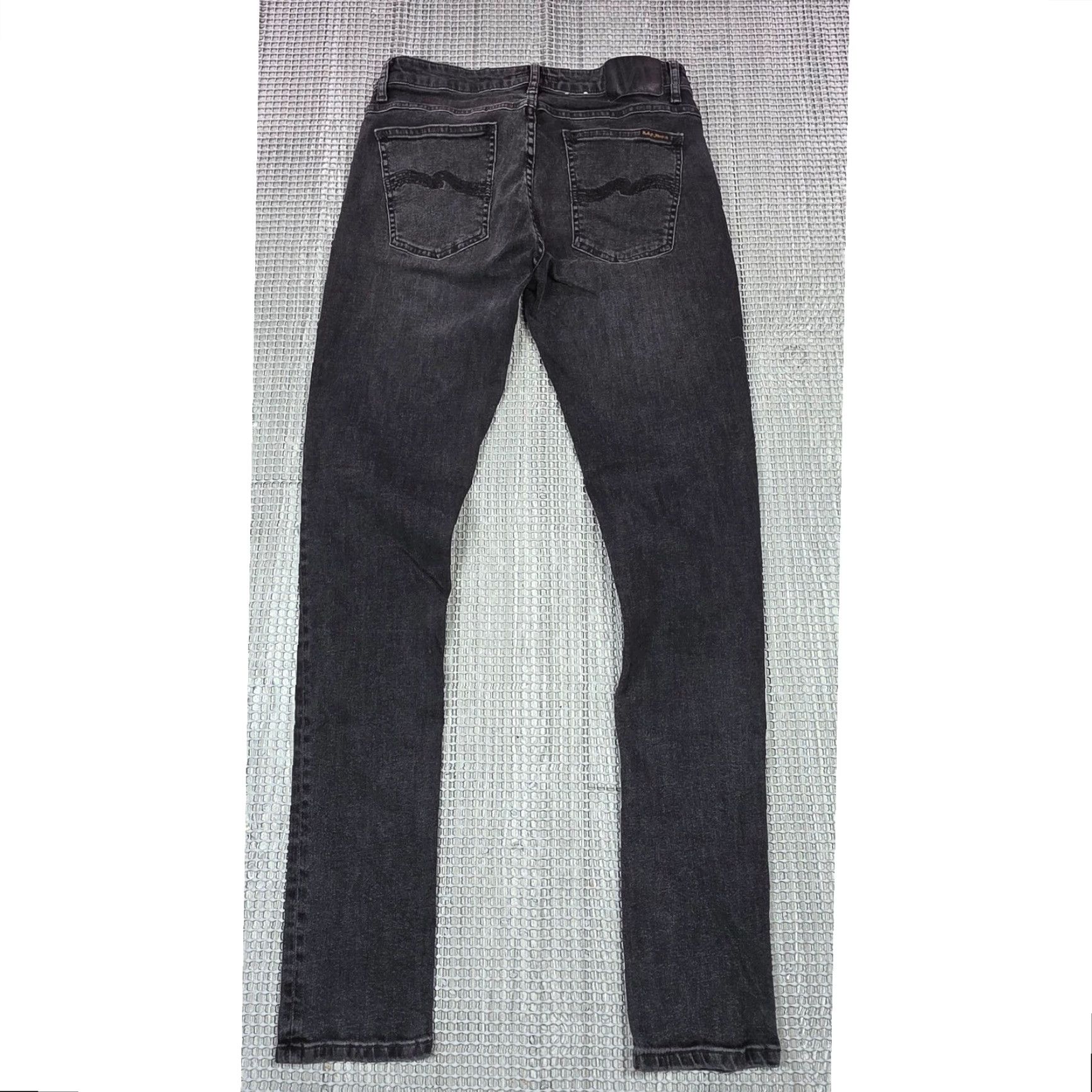 Nudie Jeans Nudie Jeans Co Skinny Lin Jeans Mens Slim 30x32 Black Denim Stretch Pockets 90s Theme Mens Size US 30 / EU 46 - 3 Thumbnail