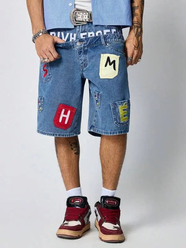 Japanese Brand Fumina x ishi Doule Waistband Y2k Shorts Jorts Denim Size US 32 / EU 48 - 1 Thumbnail