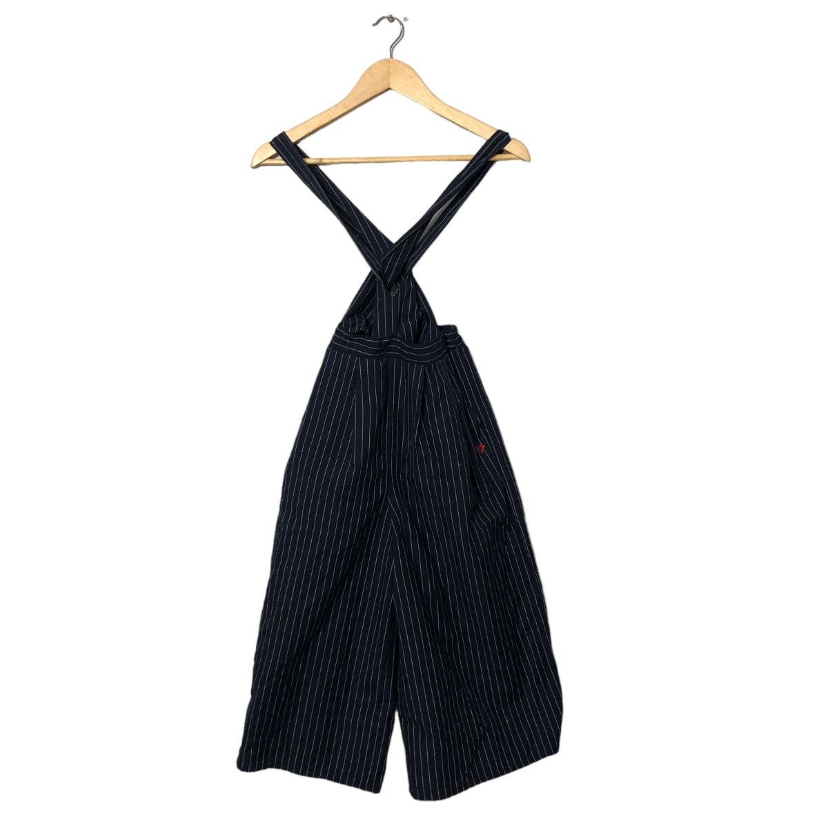 image of Fiorucci Striped Embroidered Small Logo Jumpsuits in Dark Blue, Women's (Size 25)
