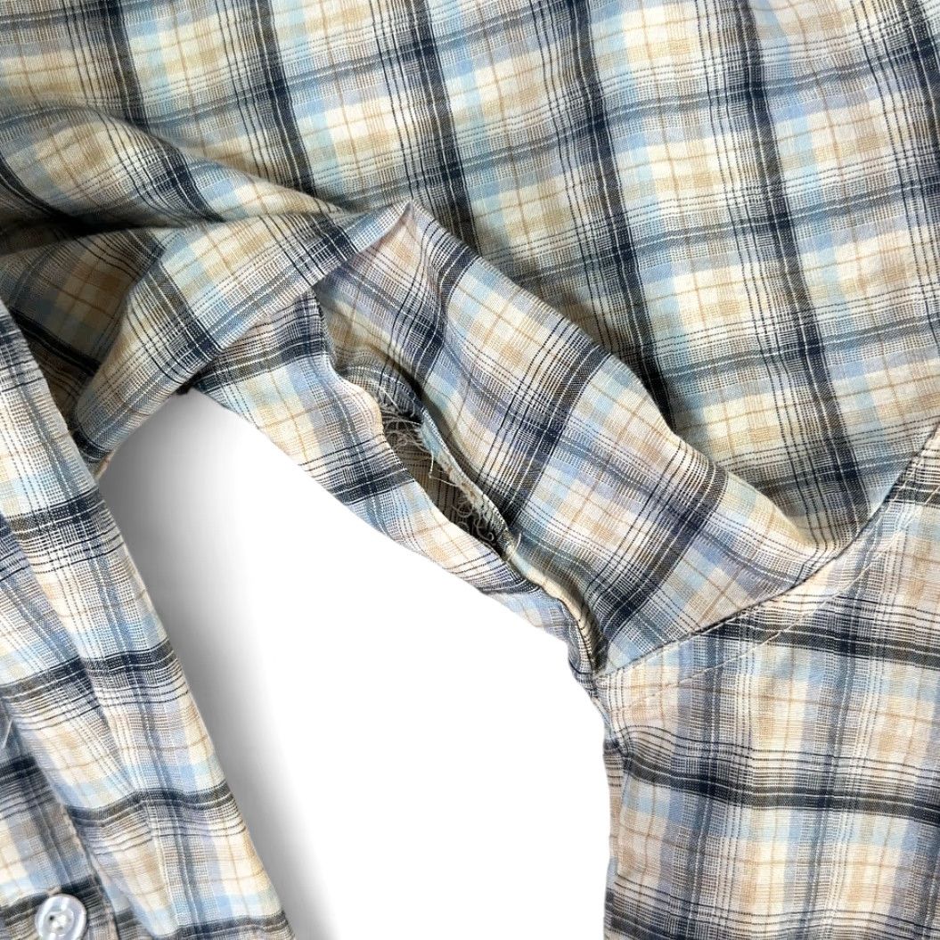 Vintage Senor De Los Cielos Western Shirt Adult LARGE White Blue Plaid Cowboy Size US L / EU 52-54 / 3 - 7 Thumbnail