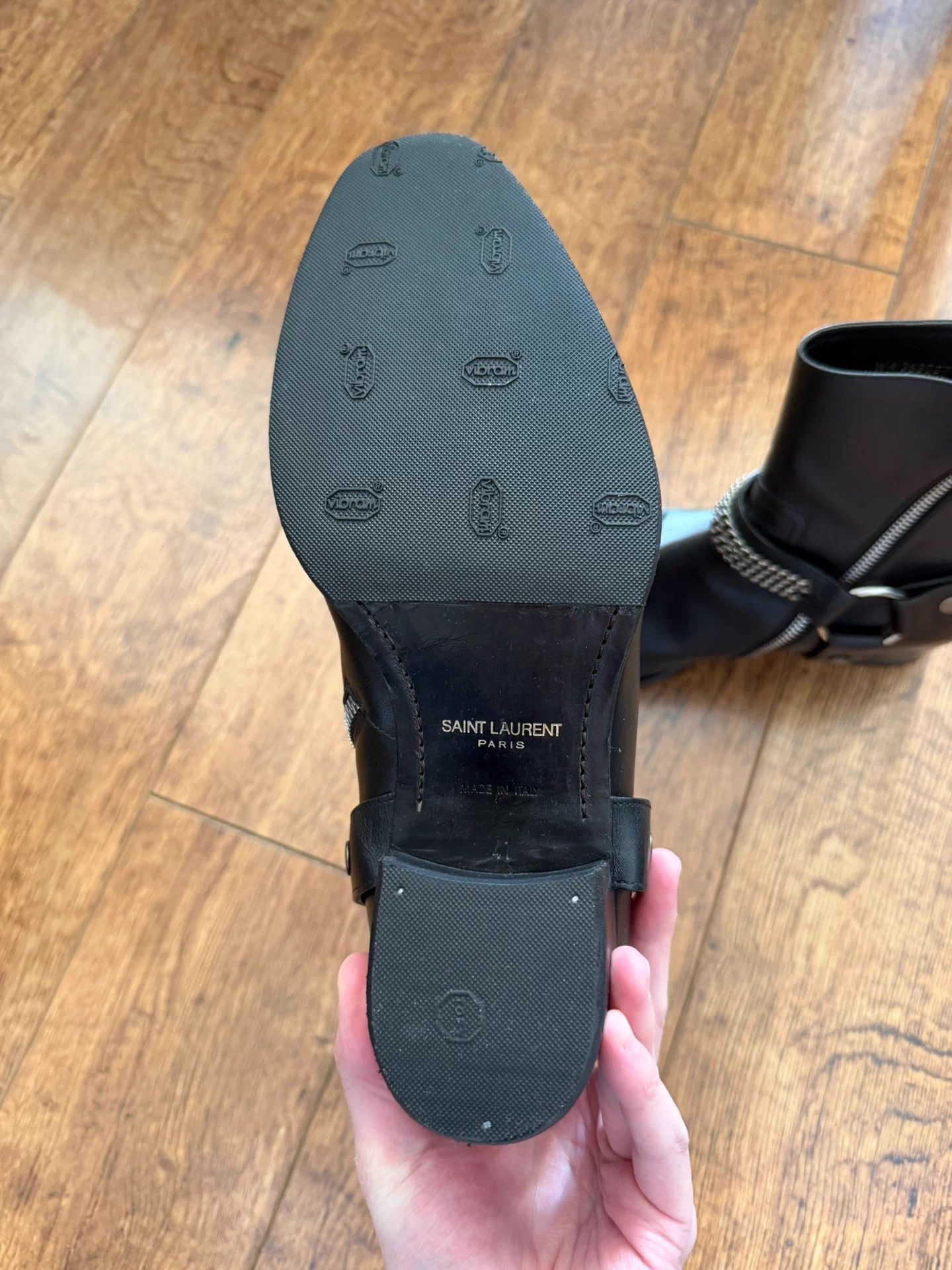 Saint Laurent Paris SLP 13fw chain link boots 41-43 9/10 vintage Size US 8.5 / EU 41-42 - 5 Thumbnail
