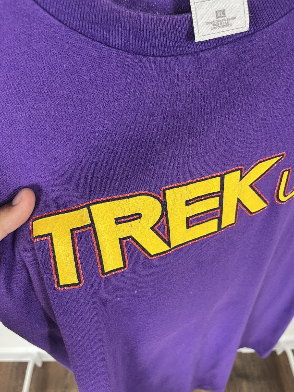 Fruit Of The Loom Vintage Trek USA Purple Tee Fruit of the Loom XL Made in USA Size US XL / EU 56 / 4 - 4 Thumbnail