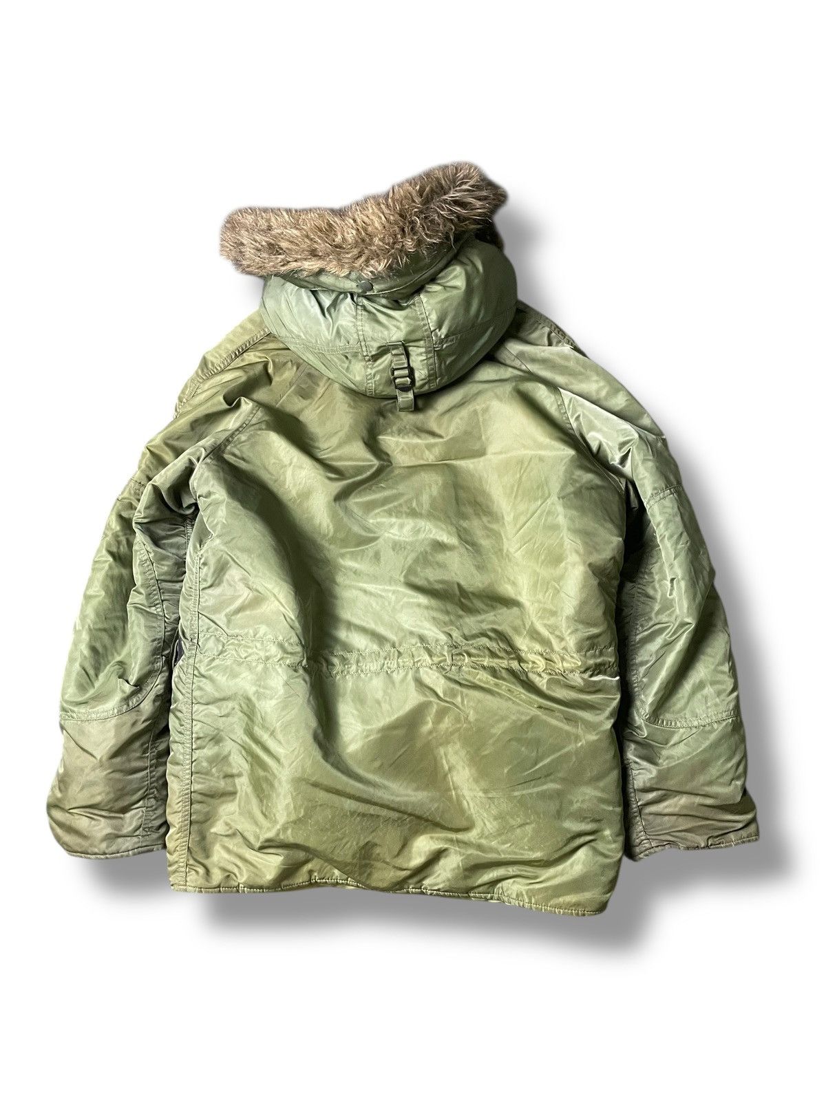 Alpha Industries × Japanese Brand × Vintage Alpha Industries N-3B Fur Hooded Jacket (110) Size US M / EU 48-50 / 2 - 9 Thumbnail