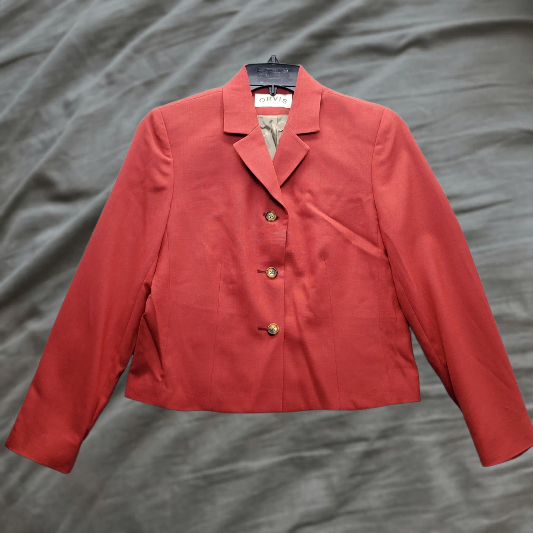 Orvis VINTAGE Orvis Blazer Jacket Womens 8R Red Wool Blend Notch Single Breasted Shirt Adult Womens Size: Womens Size 8 Red Blazer Vintage Size M / US 6-8 / IT 42-44 - 1 Thumbnail