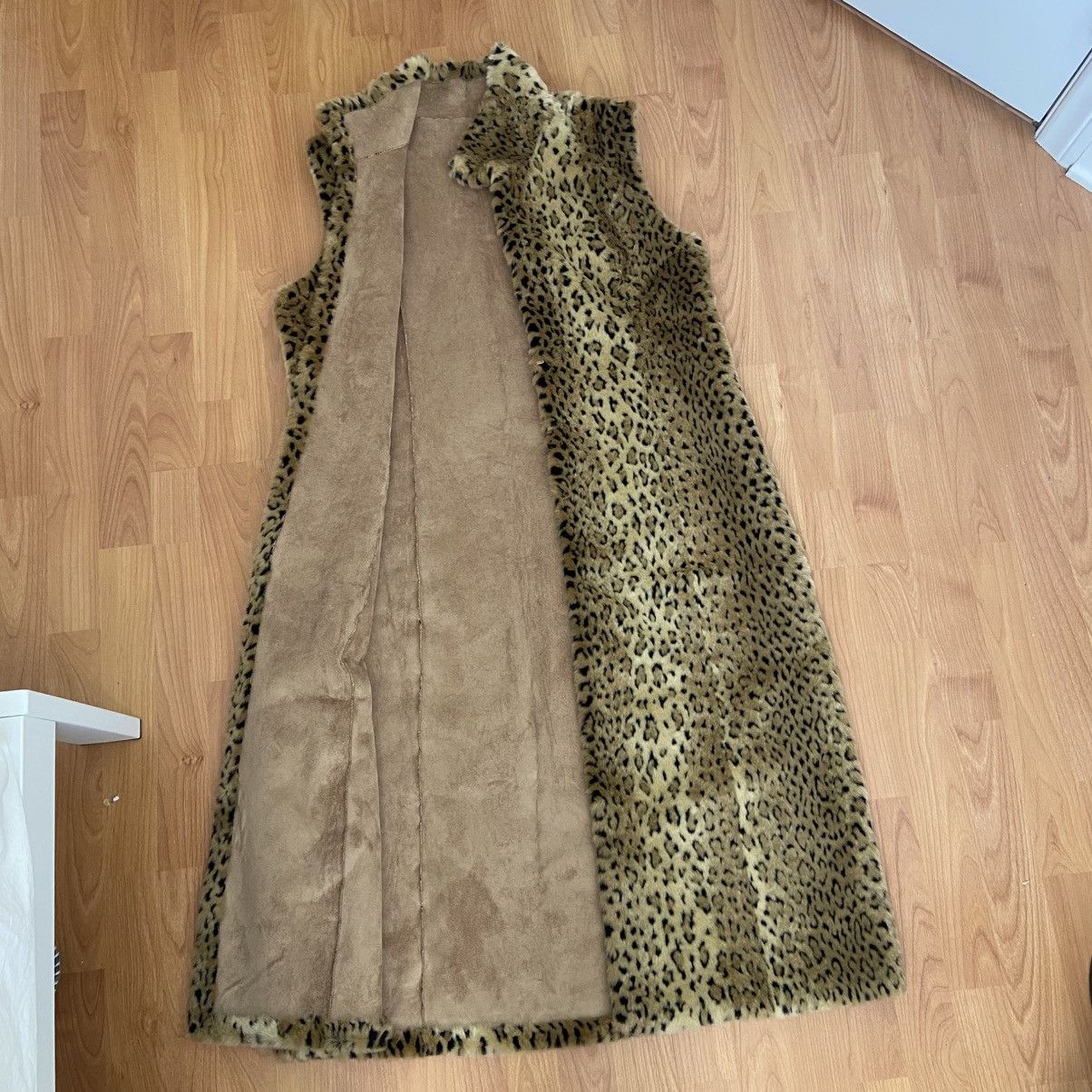 Other Long Cheetah Party Festival Sleeveless Coat Medium- Large Size M / US 6-8 / IT 42-44 - 2 Thumbnail