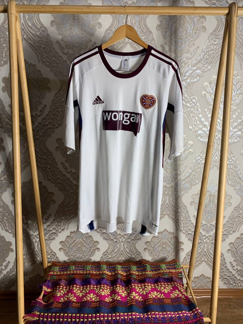 Adidas Vintage Adidas FC Hearts Of Midlothian England Soccer Jersey Size US XXL / EU 58 / 5 - 1 Thumbnail