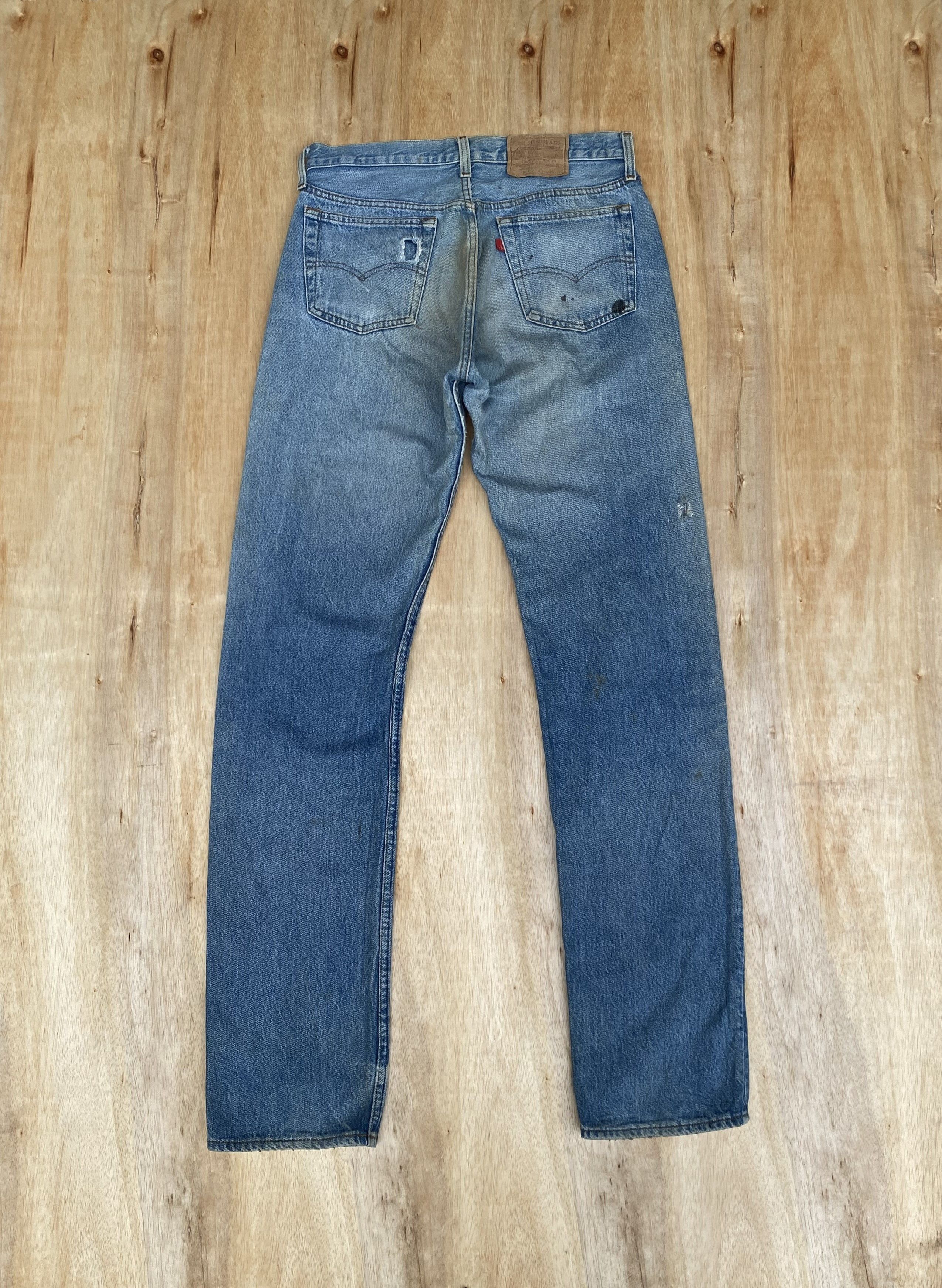 Levi's × Vintage Vintage 70s Levis 501 Single R Distressed dirty stonewash Size US 32 / EU 48 - 7 Thumbnail