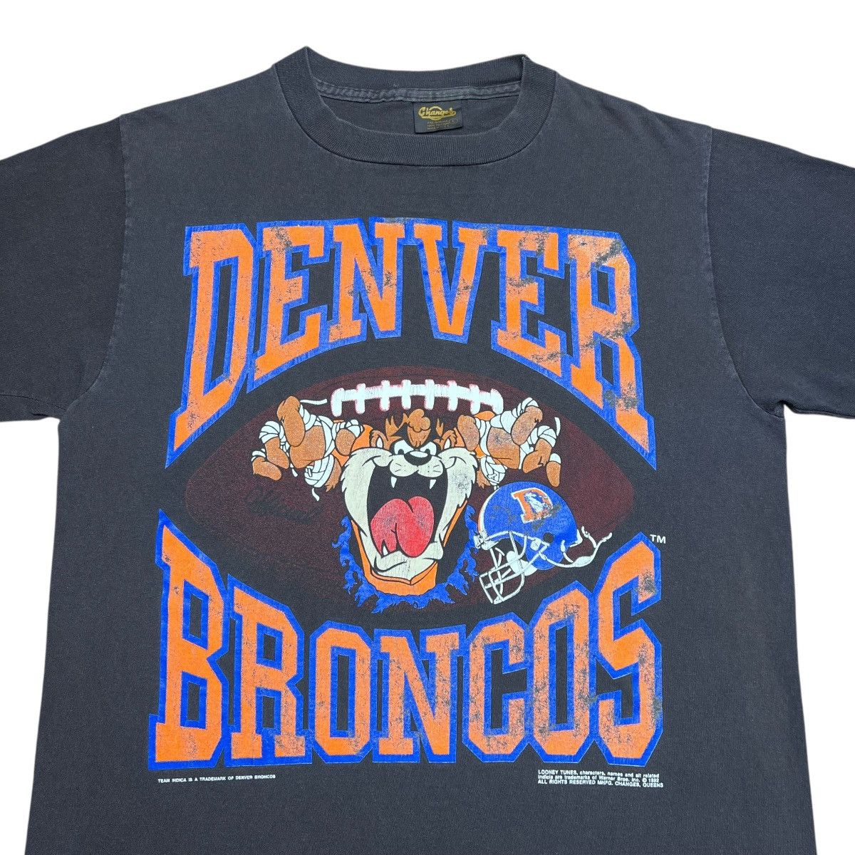 Changes Vintage 1992 NFL Denver Broncos Taz Looney Tunes Changes Tee Size US L / EU 52-54 / 3 - 4 Thumbnail