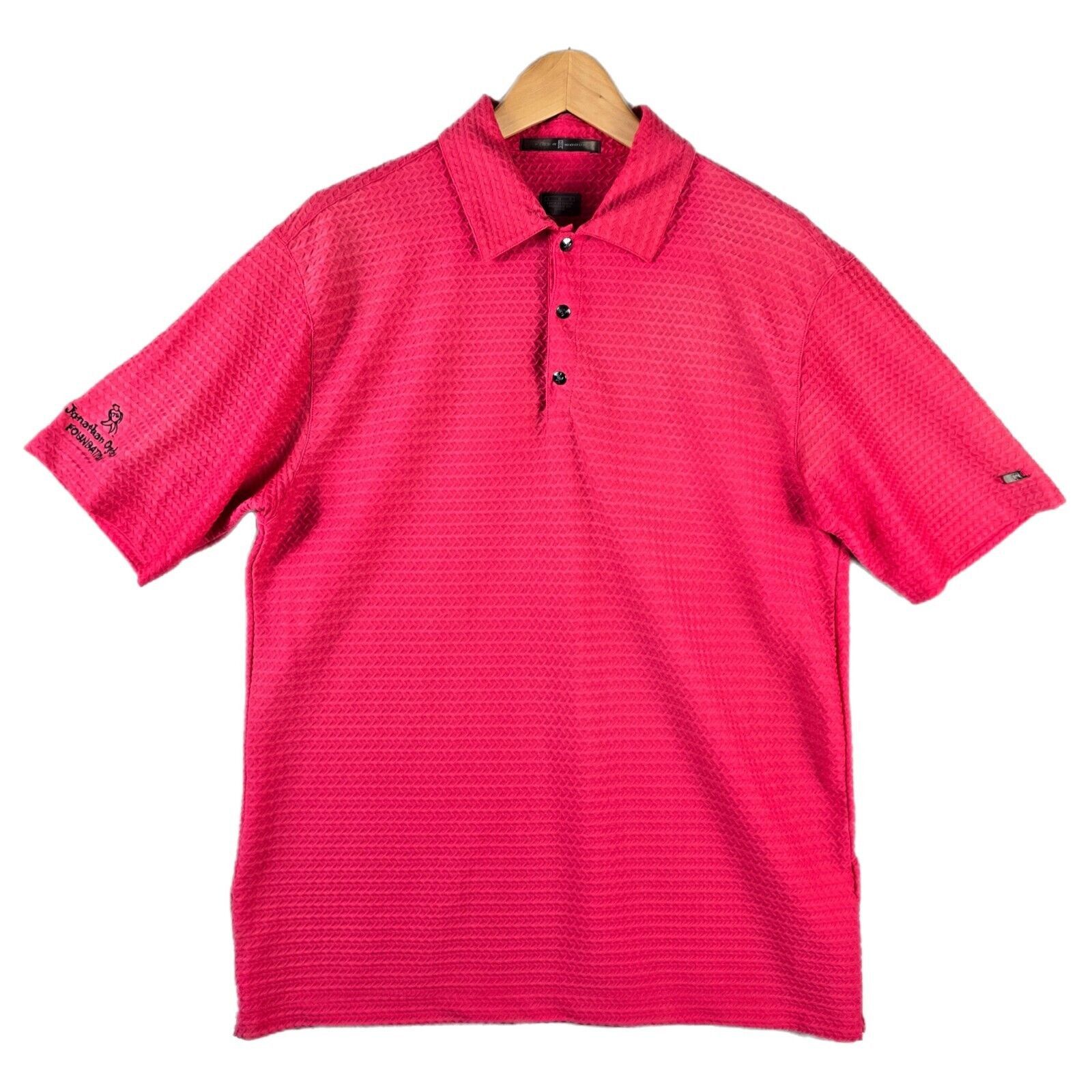 Tiger Woods Tiger Woods Textured Polo Shirt Mens Large Pink Golf Size US L / EU 52-54 / 3 - 1 Thumbnail