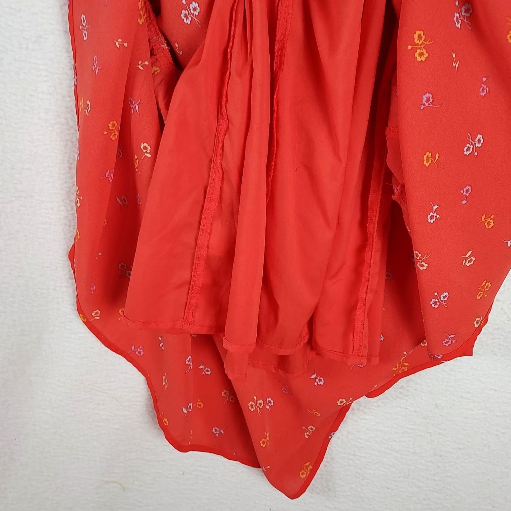 Gap GAP Women’s Sleeveless Red Floral Maxi Dress Embroidered Neckline Size Small Size S / US 4 / IT 40 - 5 Thumbnail