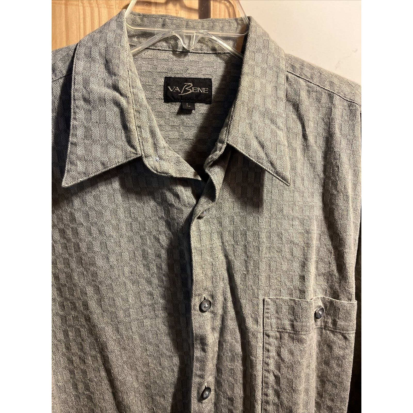 Other Va Bene VTG Men’s L Gray Check LS Button Down Cotton Shirt Size US L / EU 52-54 / 3 - 12 Thumbnail