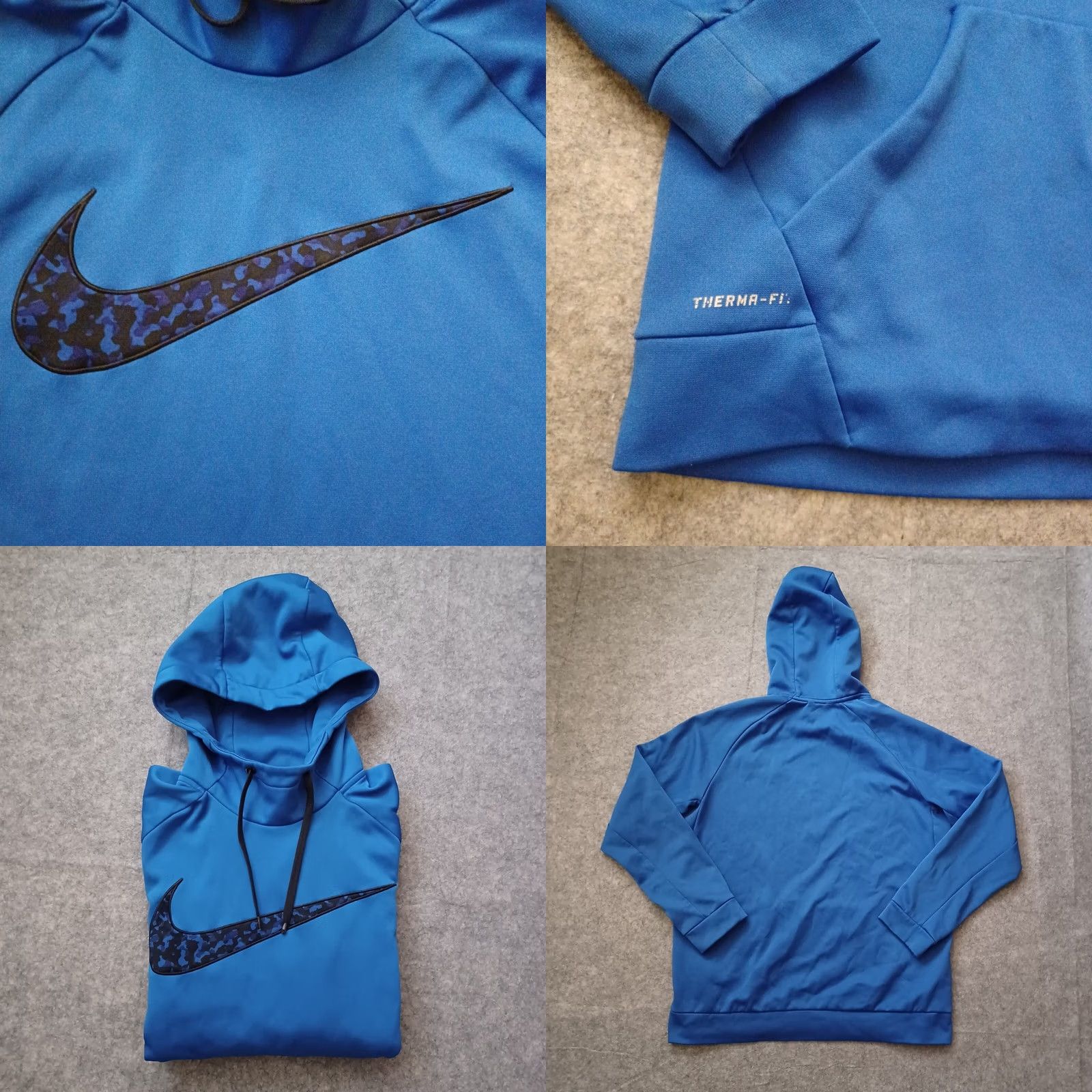 Nike Nike Hoodie Mens Large Blue Therma Fit Pull Over Long Sleeve Swoosh Logo Regular Fit Size US L / EU 52-54 / 3 - 9 Thumbnail
