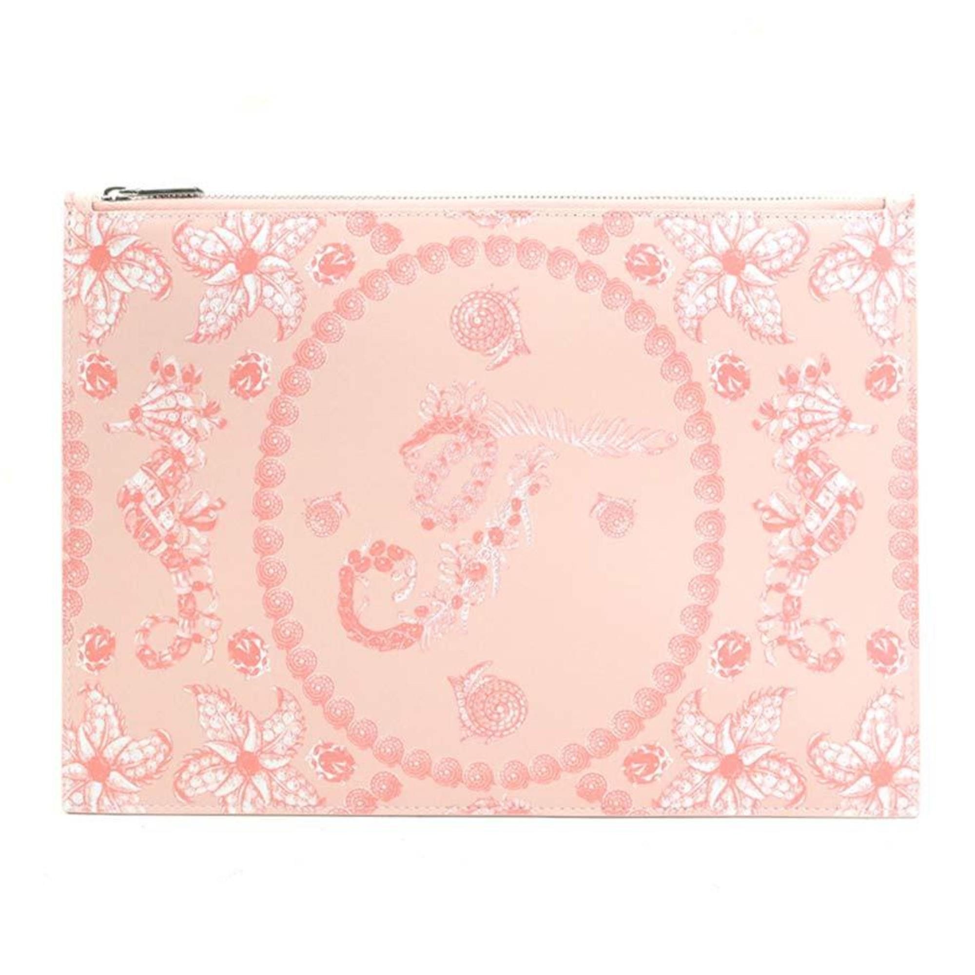 Tiffany & Co. Clutch Bag Leather Pink Women's h31812a