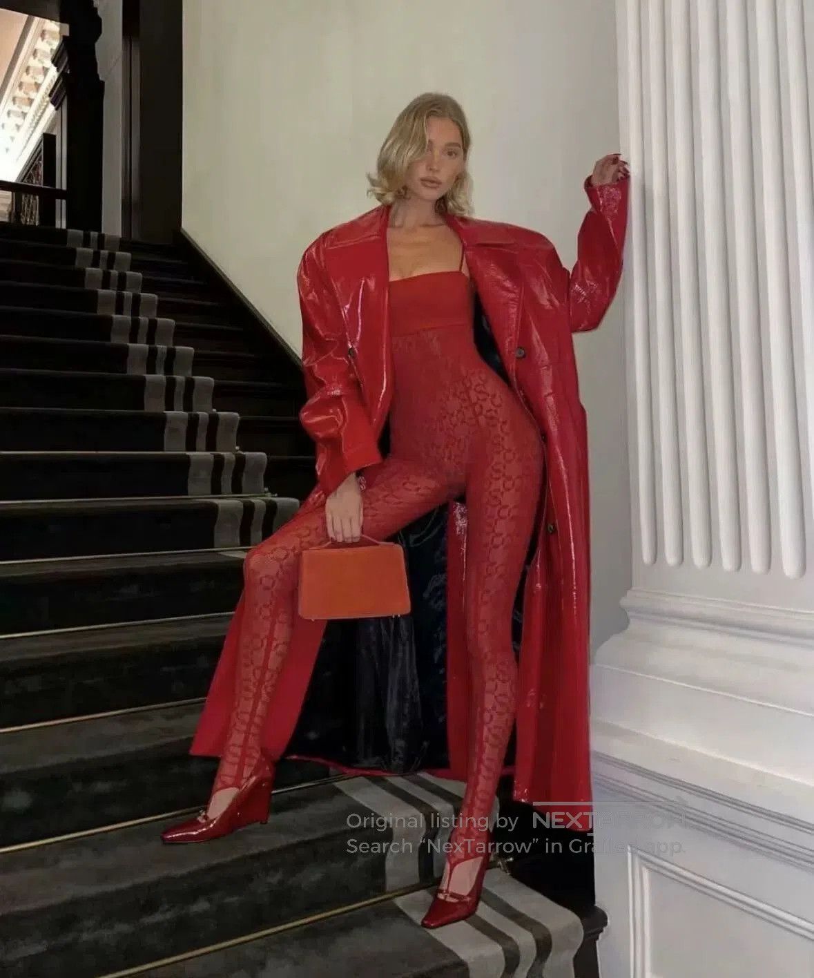 Magda Butrym Magda Butrym Red Leather Trench Coat. Size S / US 4 / IT 40 - 8 Thumbnail