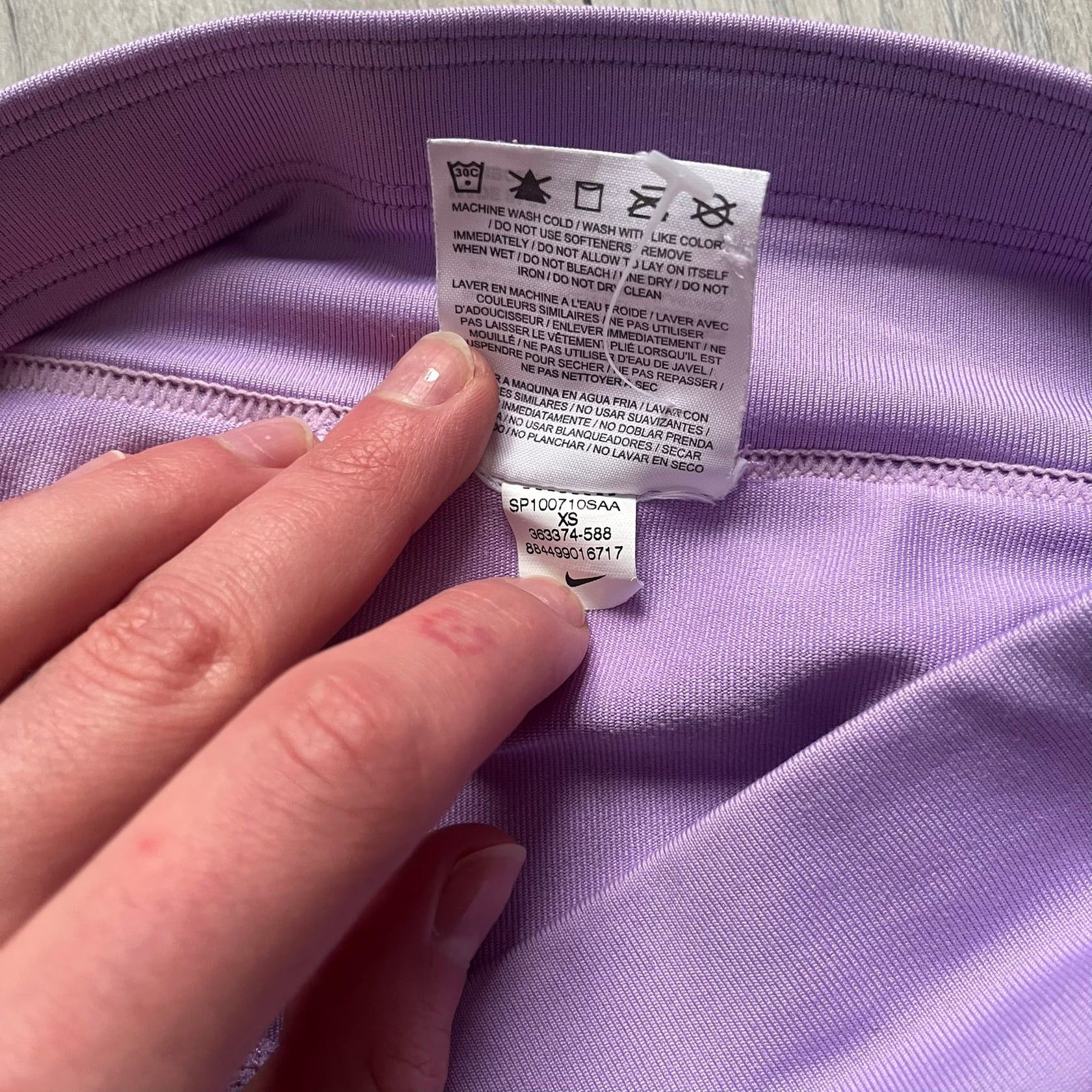 Nike Nike Dri-Fit Striped Lavender Tennis Skirt Size 25" / US 0 / IT 36 - 8 Thumbnail