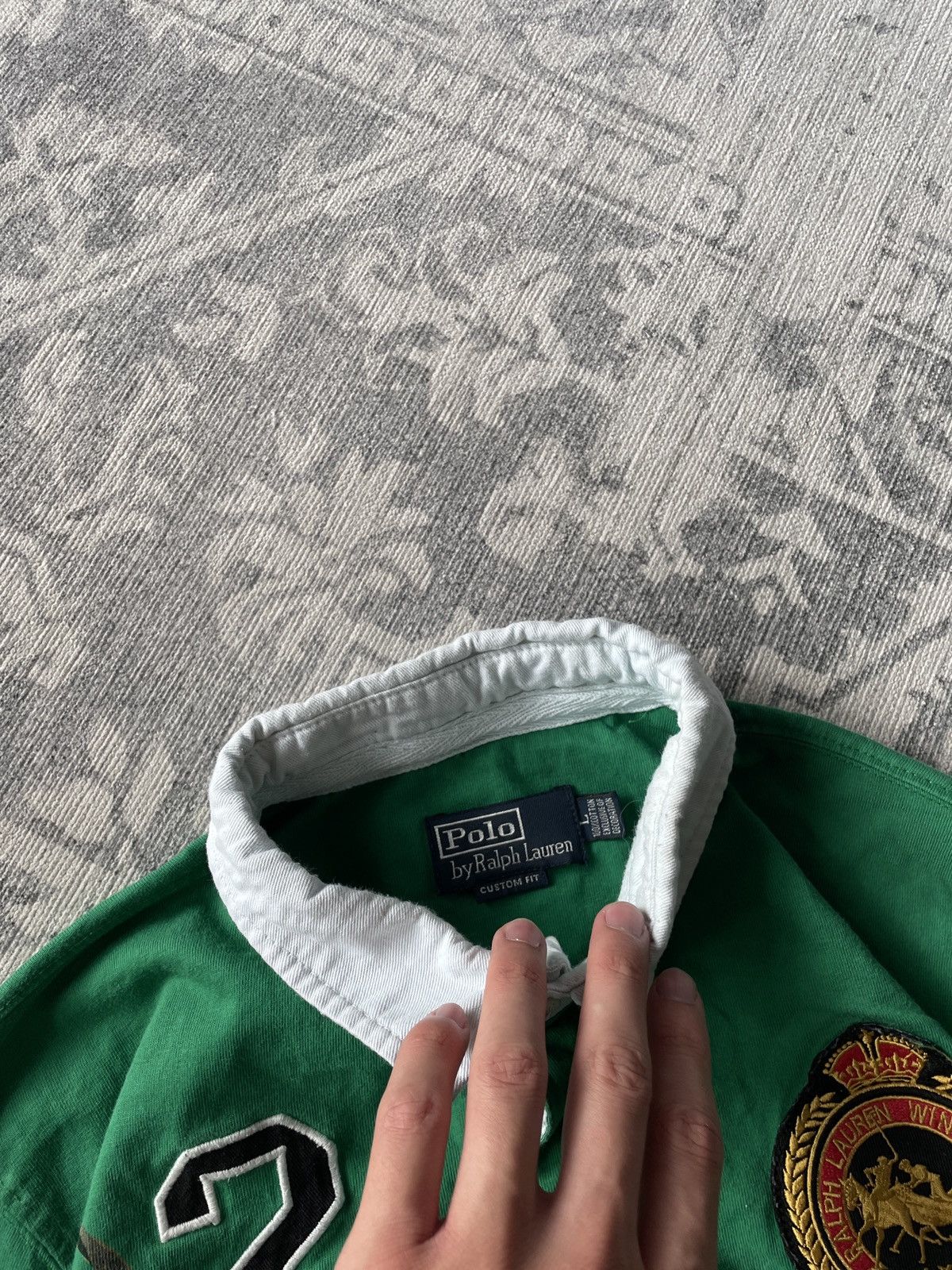 Polo Ralph Lauren Polo Ralph Lauren Vintage Rugby Polo Long Sleeve Size US L / EU 52-54 / 3 - 11 Thumbnail